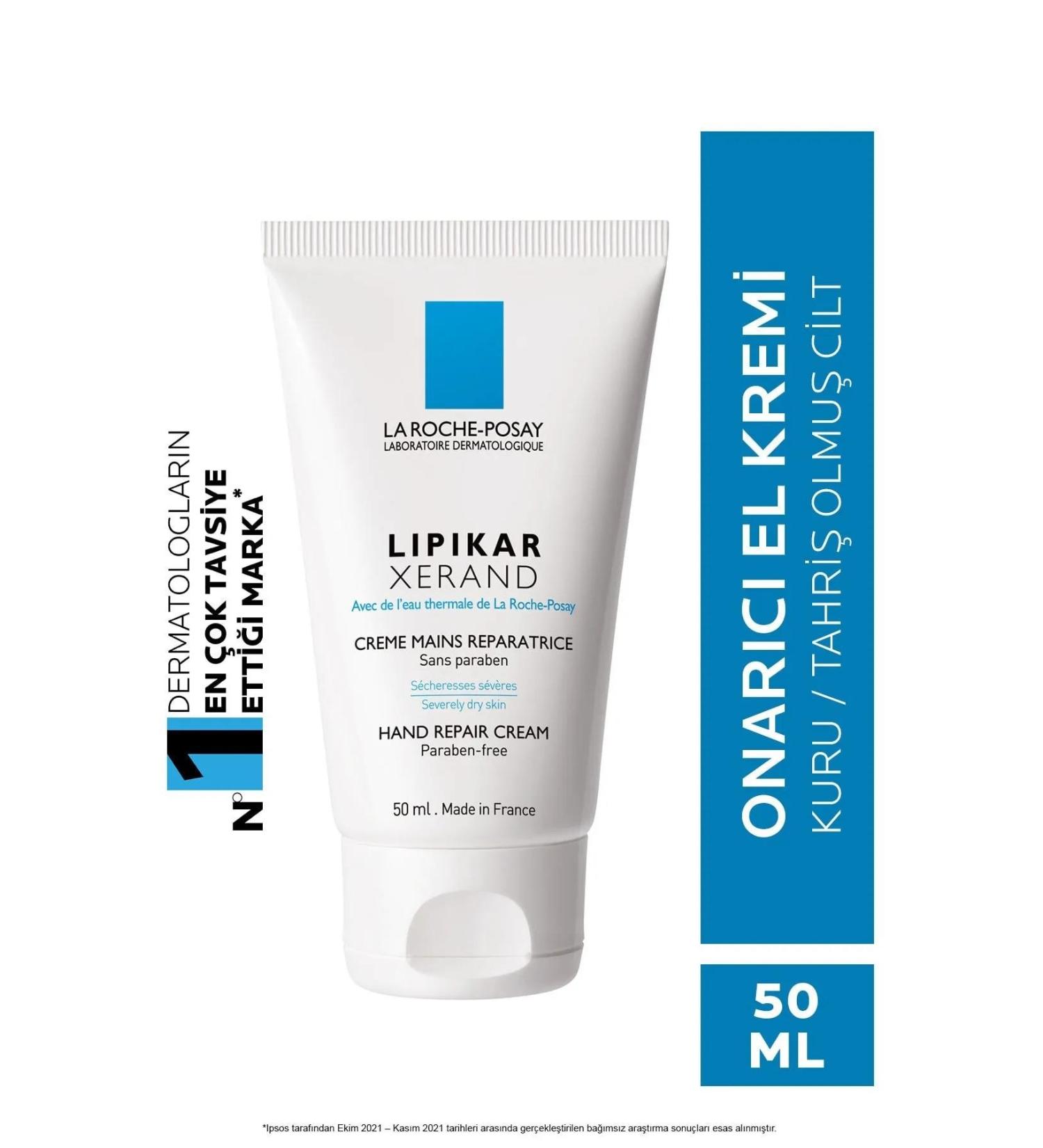 La Roche Posay Lipikar Xerand Moisturizing Nourishing Repairing and Easily Absorbed Hand Cream for Dry Skin 50ml