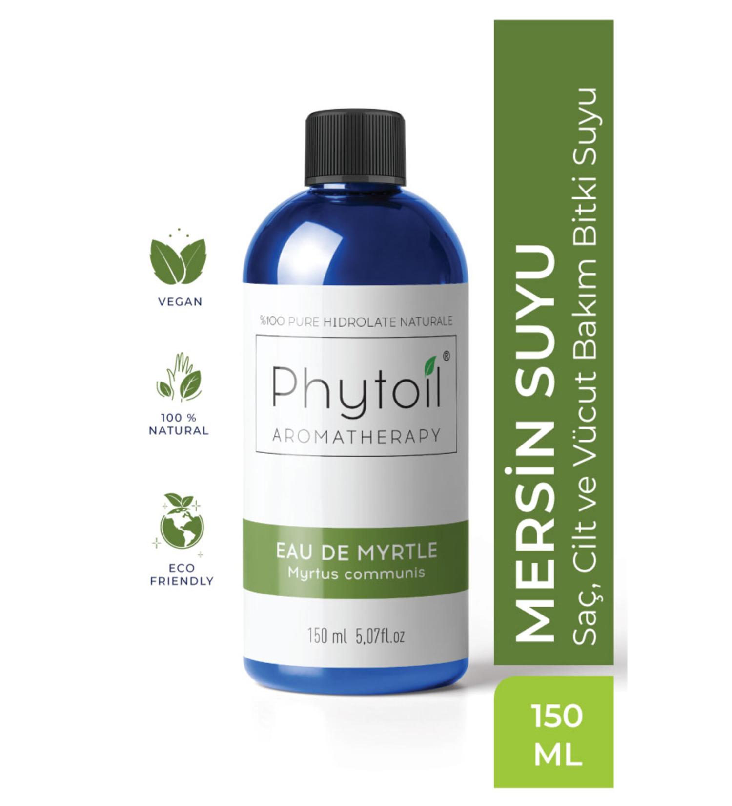 phytoil Organic Myrtle Water - Hair Skin and Body Care Plant Water - Eau De Myrtle 150 ml