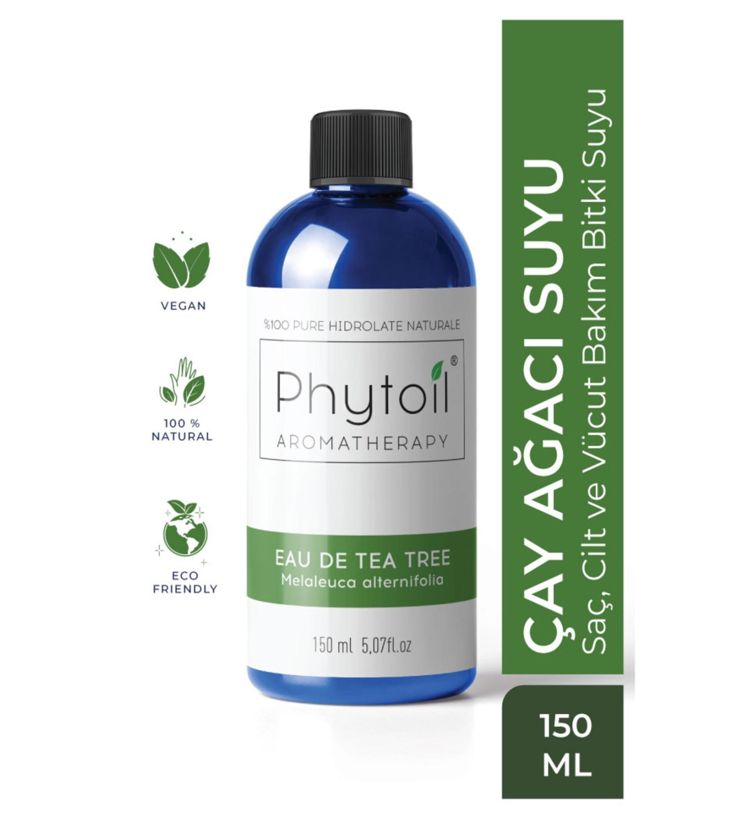 phytoil Organic Tea Tree Water - Hair Skin and Body Care Plant Water - Eau De Tea Tree 150 ml