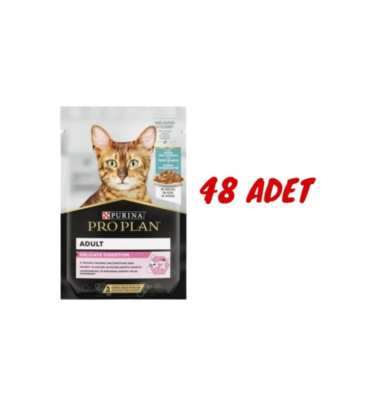 Pro Plan Pro Plan Pouch Adult Cat Canned Food with Ocean Fish in Sauce 85 Gr X 48 Pieces