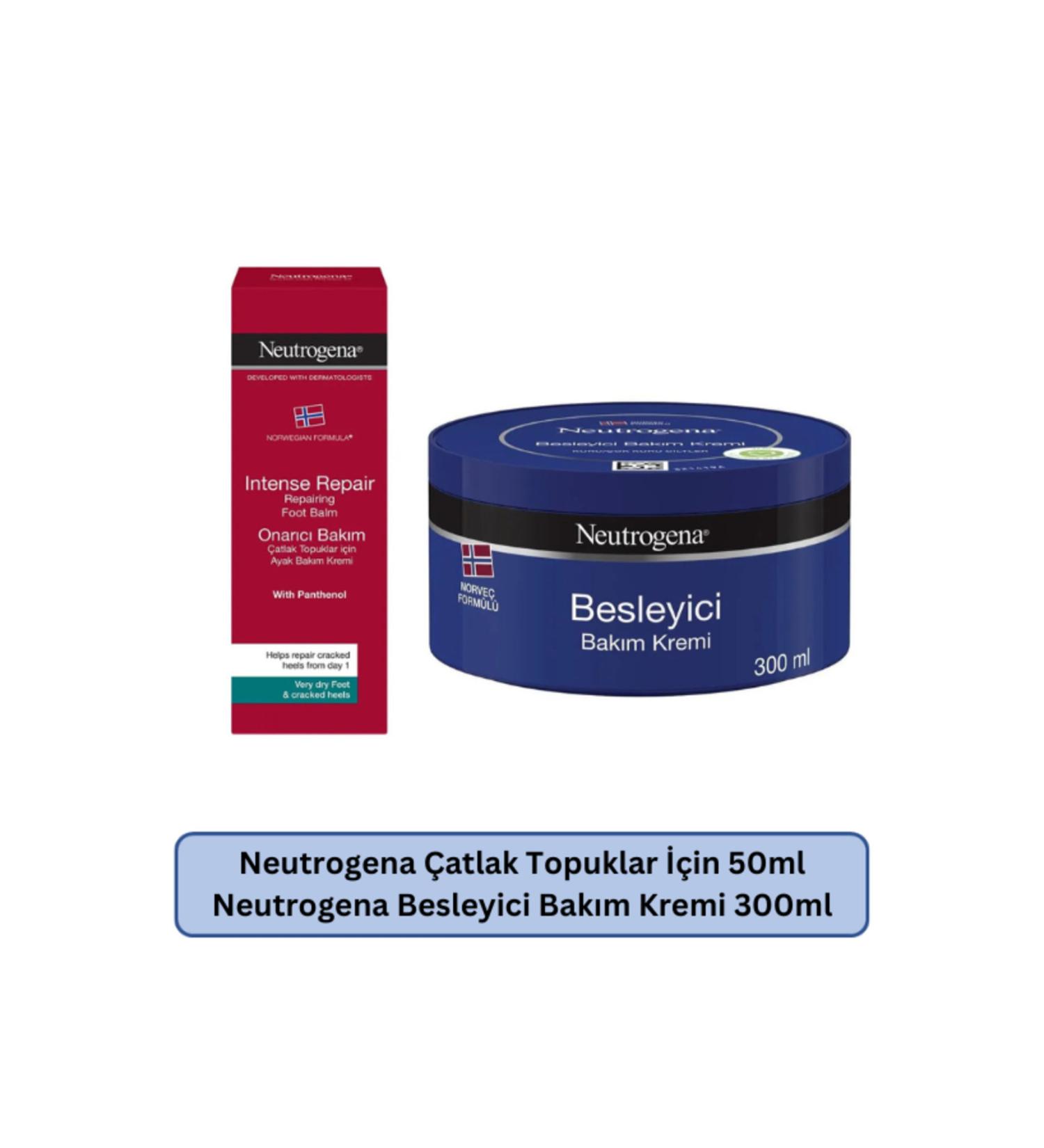 Neutrogena Norwegian Formula Cracked Heel Foot Cream 50 ml + Nourishing Care Cream 300