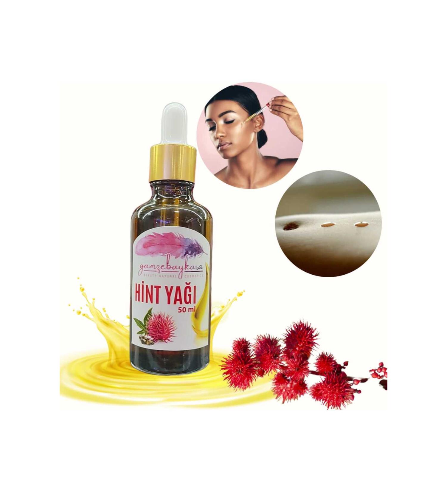 gamzebaykarabeauty CASTOR OIL 50 ML ORIGINAL PURE NATURAL COLD PRESSED