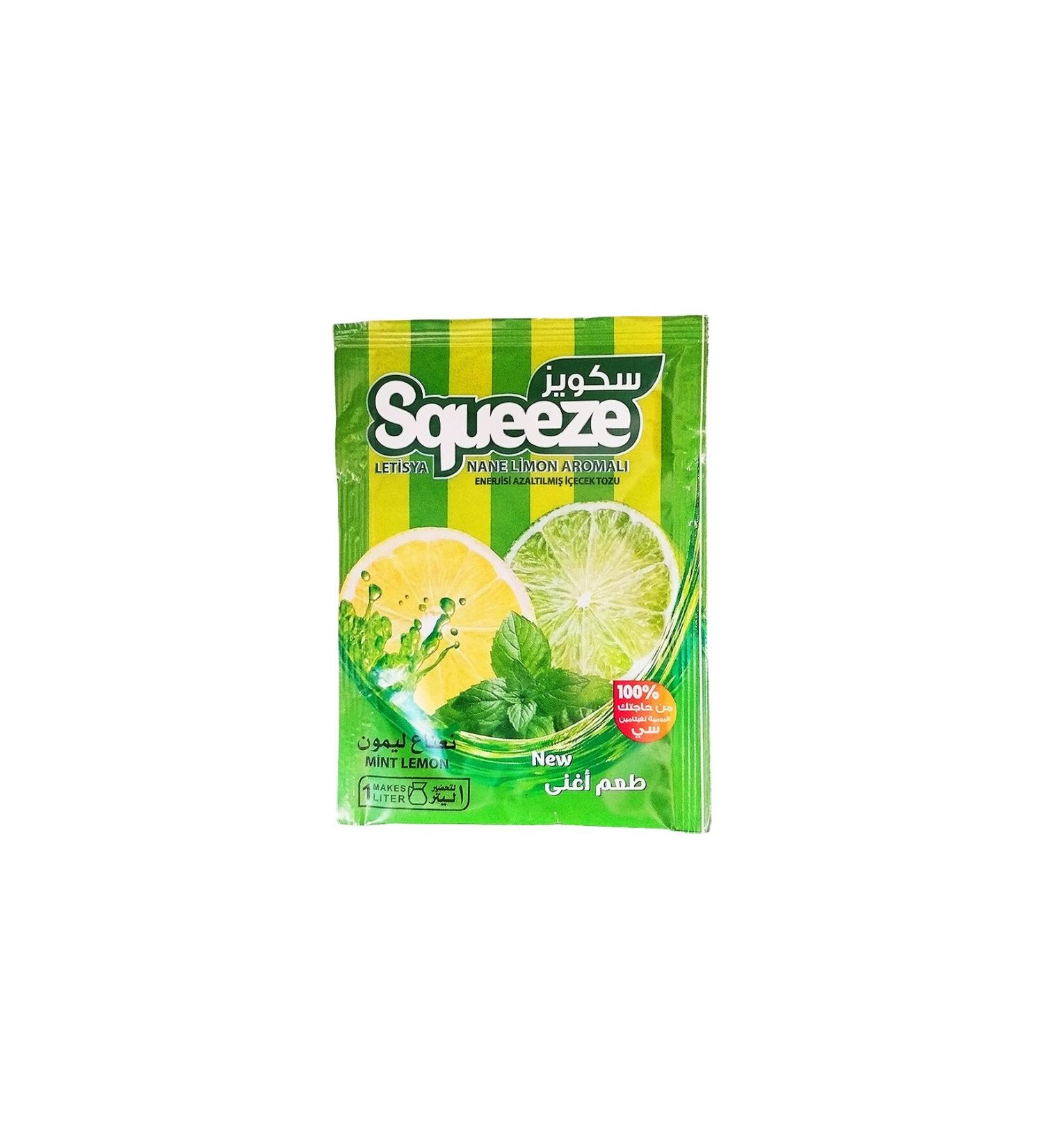 Squeeze Mint Lemon Flavored Powder Drink - 12*25g "1L"
