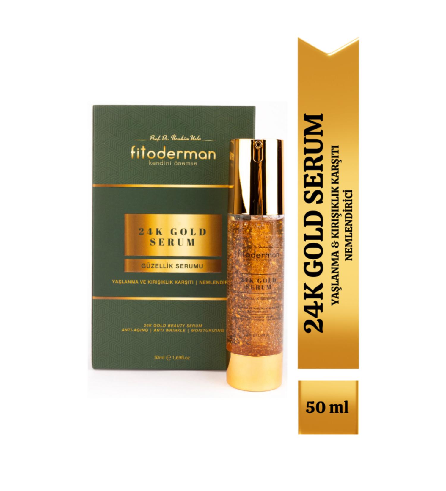 Fitoderman 24k Anti-Wrinkle and Moisturizing Gold Face Care Serum - Buy Online on GoSupps.com