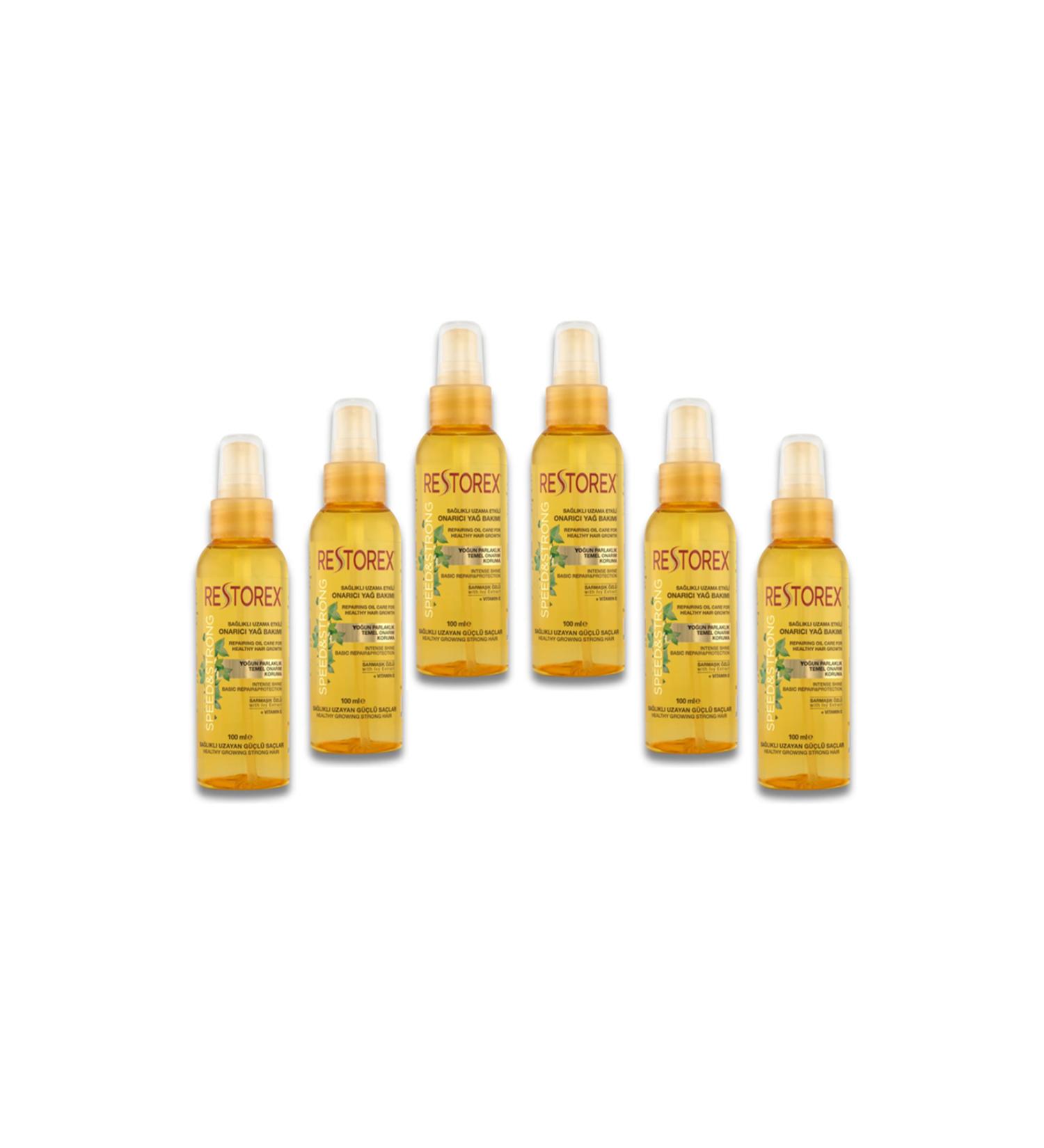 Restorex Healthy Growth Effective Repairing Hair Care Oil 100 ml 6 pieces