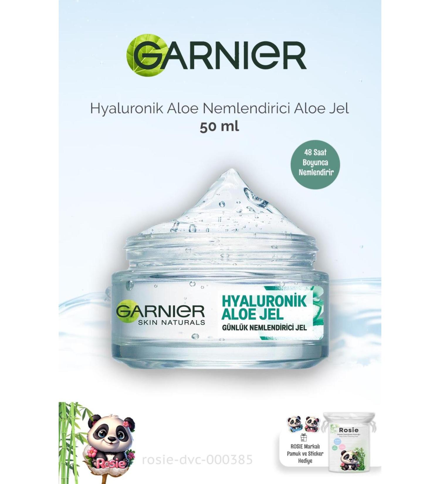 Garnier Daily Moisturizer Hyaluronic Aloe Gel 50 ml and ROSIE - Buy Online on GoSupps.com