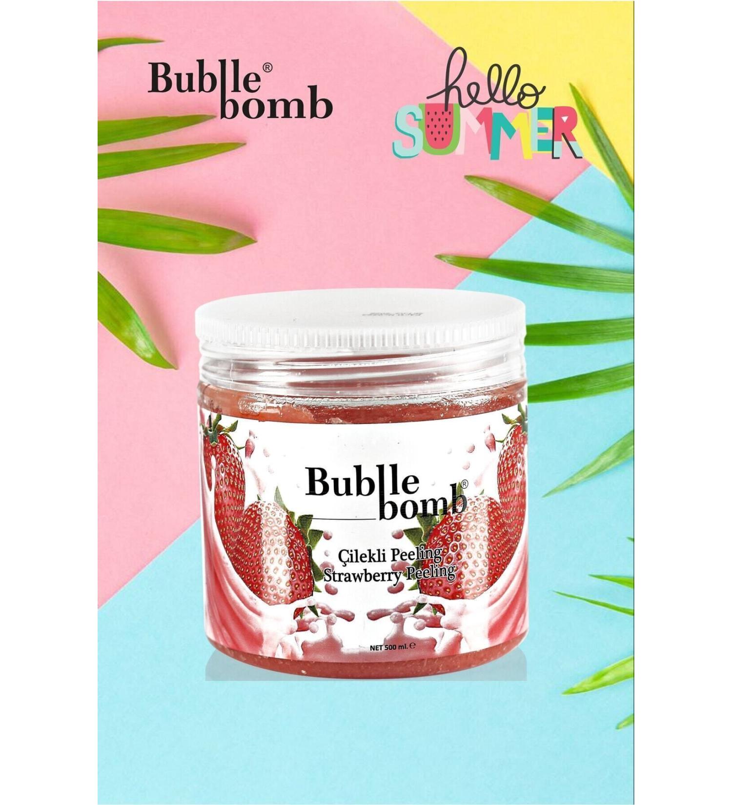 BUBBLEBOMB Strawberry Body Peeling .strawberry Peeling 500ml - Buy Online on GoSupps.com