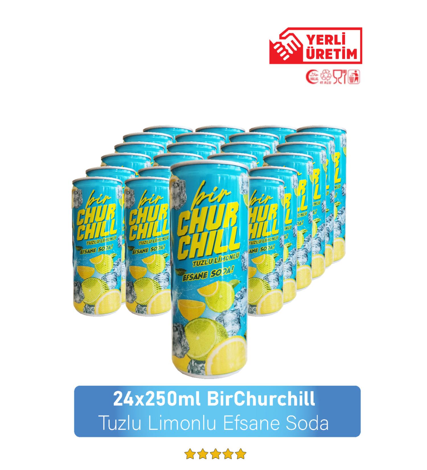 B RAROMA BirChurchill - Salted Lemon Legendary Soda (Churchill) 24 Pieces