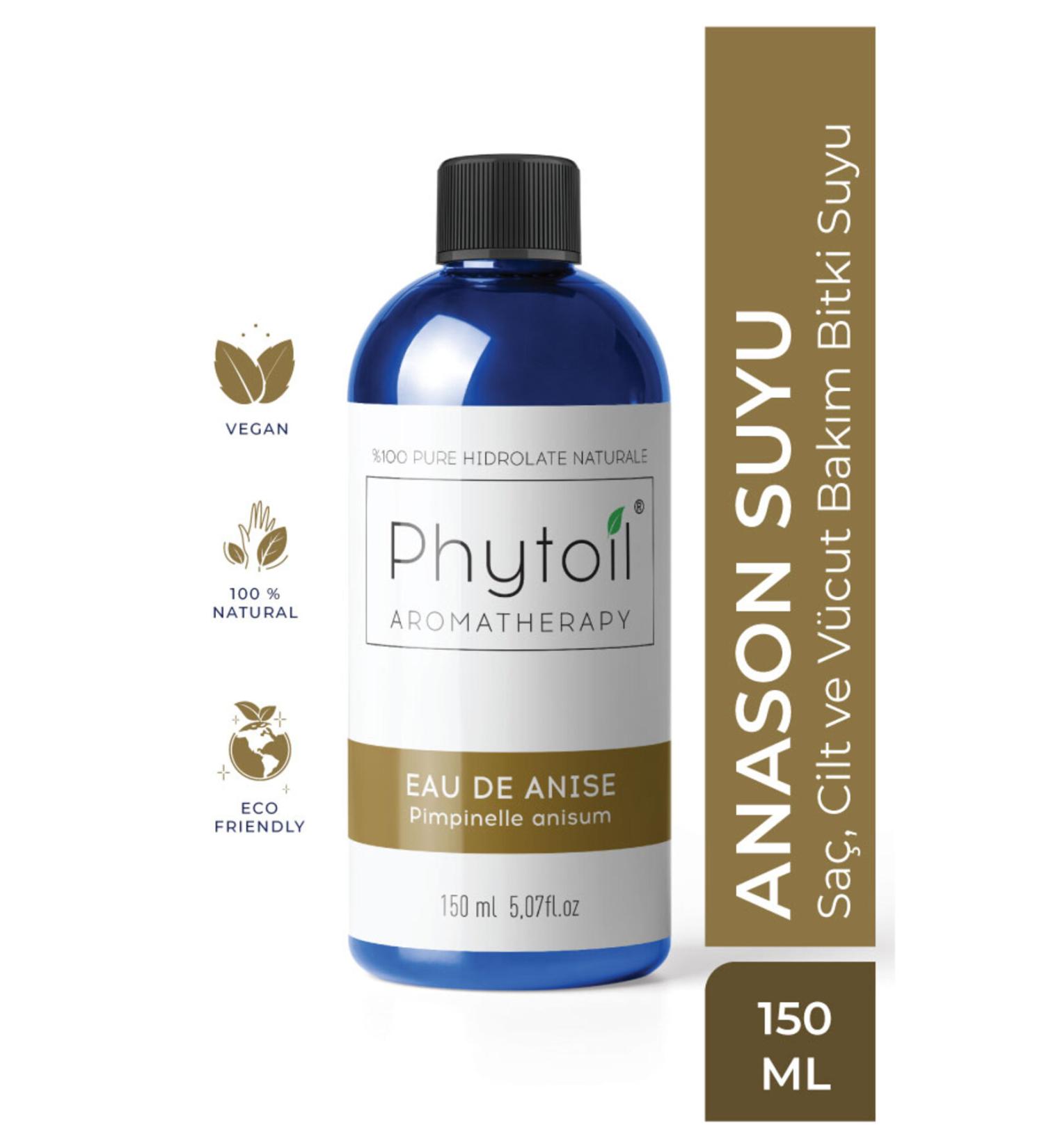 phytoil Organic Anise Water - Hair Skin and Body Care Plant Water - Eau De Anise 150 ml