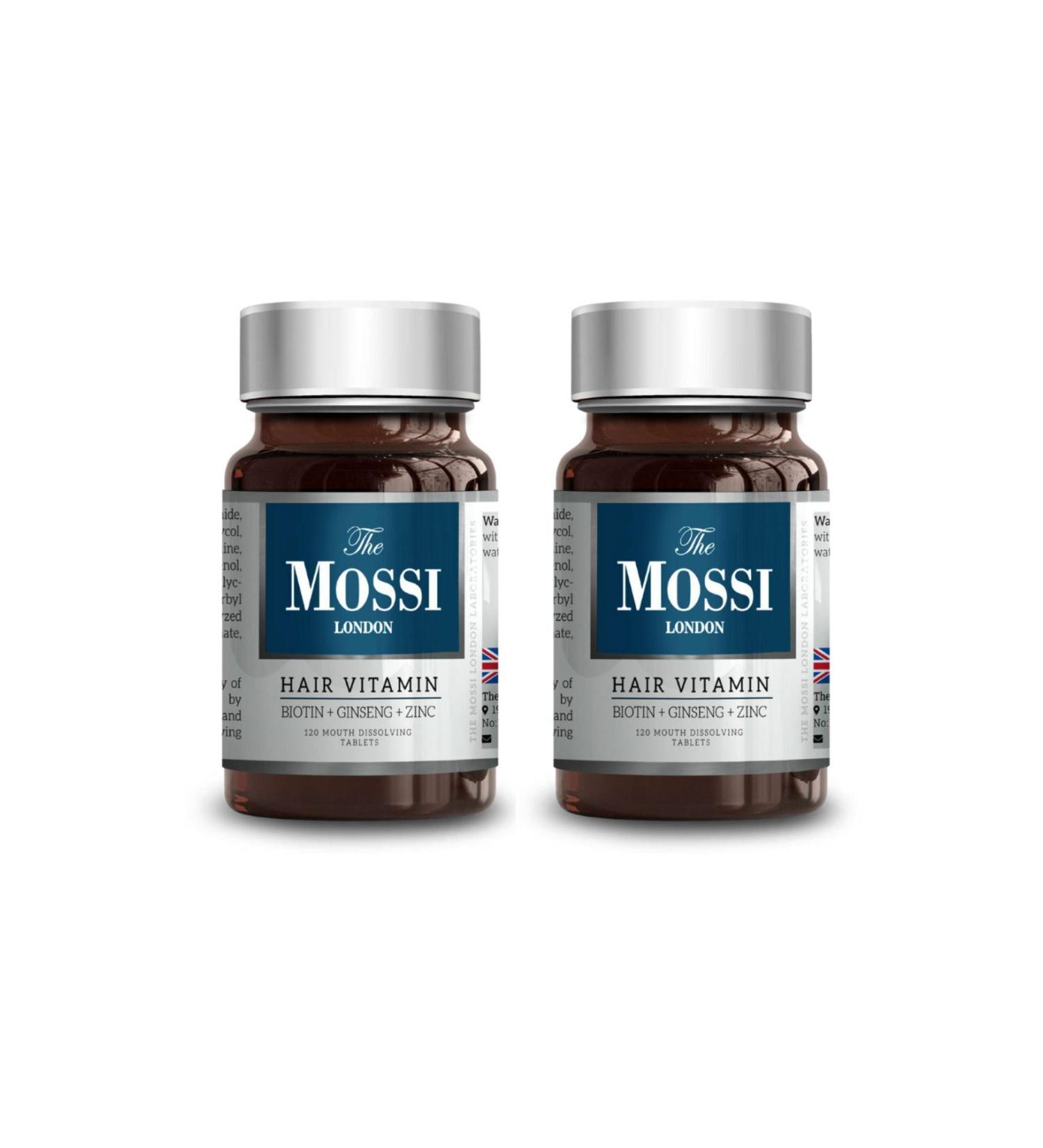 The Mossi London Hair Vitamin 120 Tablets Mouth Soluble Hair Vitamin Dual Pack - Buy Online on GoSupps.com