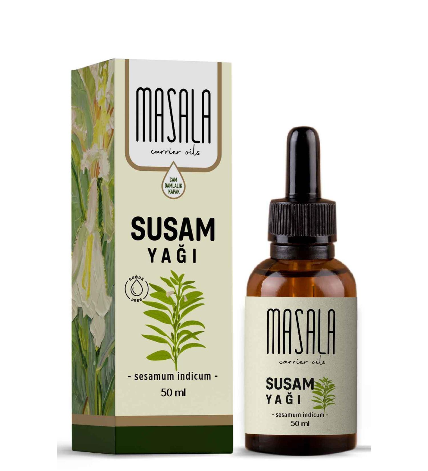 Masala Sesame Oil 50 Ml. Cold Press (sesame Seed Carrier Oil) - Buy Online on GoSupps.com