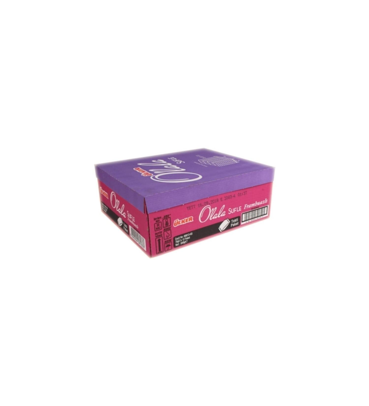 Ulker Olala Souffl Cake with Raspberry 70 Gr. (12 Pieces)