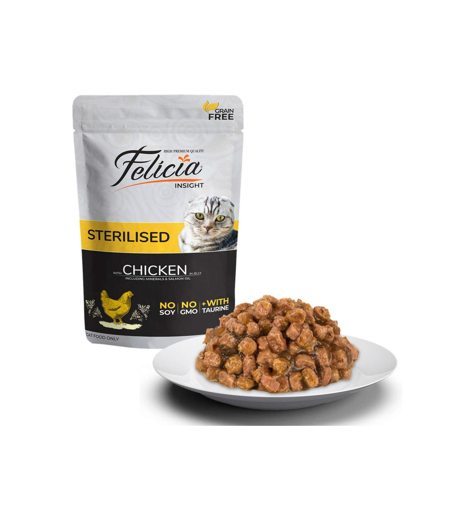 Felicia Grain Free 85 gr Pouch Sterilized Chicken Wet Cat Food 12 Pieces