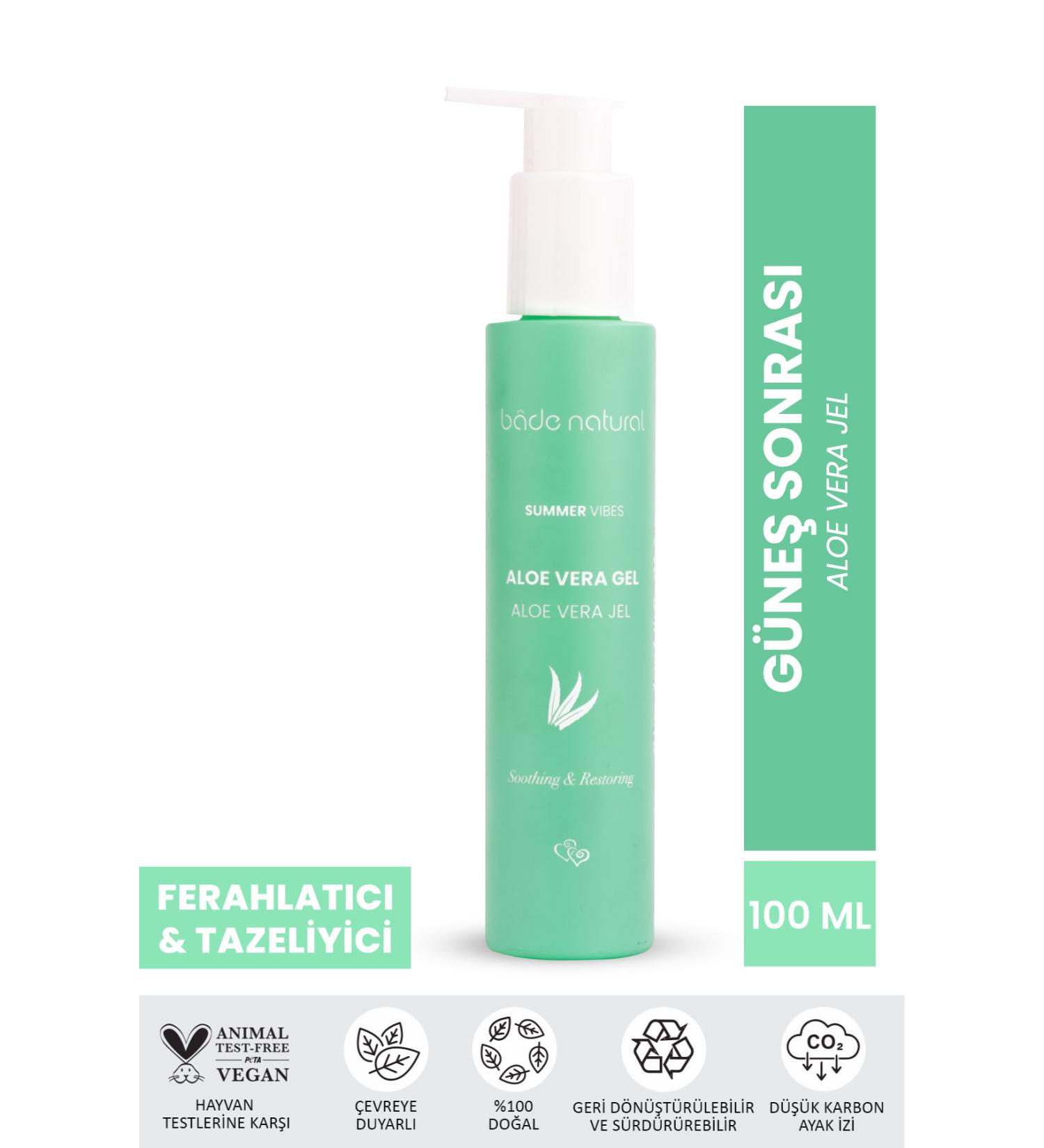 Bade Natural Aloe Vera Gel After Sun Moisturizer 0 Natural 100 ml - Buy Online on GoSupps.com