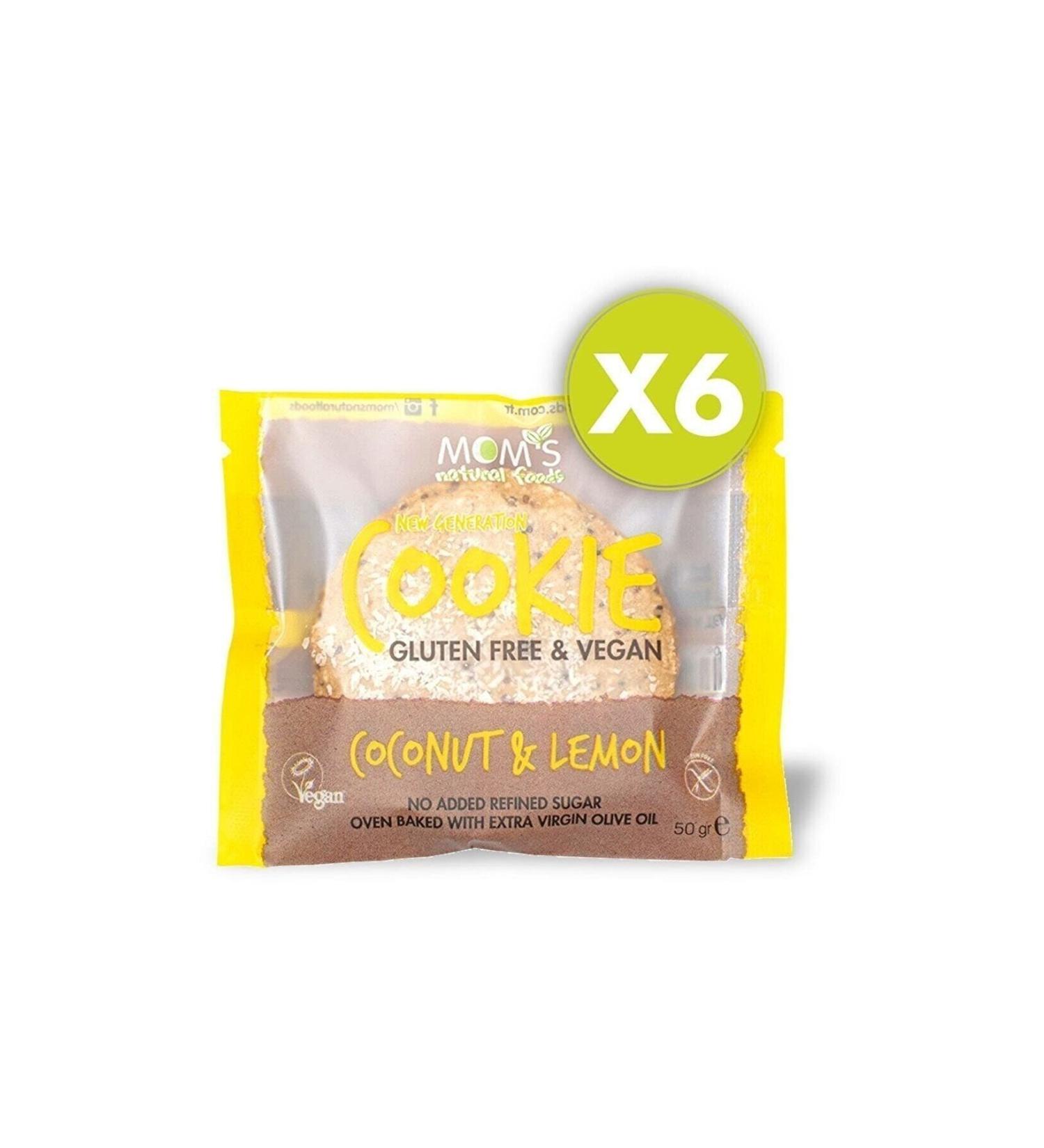 Mom's Natural Foods 6-Pack Gluten-Free Lemon & Coconut Cookies