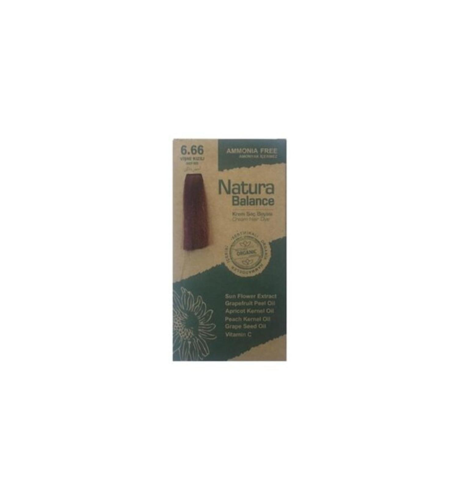 NATURABALANCE Natura Balance - Organic Cream Hair Dye 6.66 Cherry Red 60ml