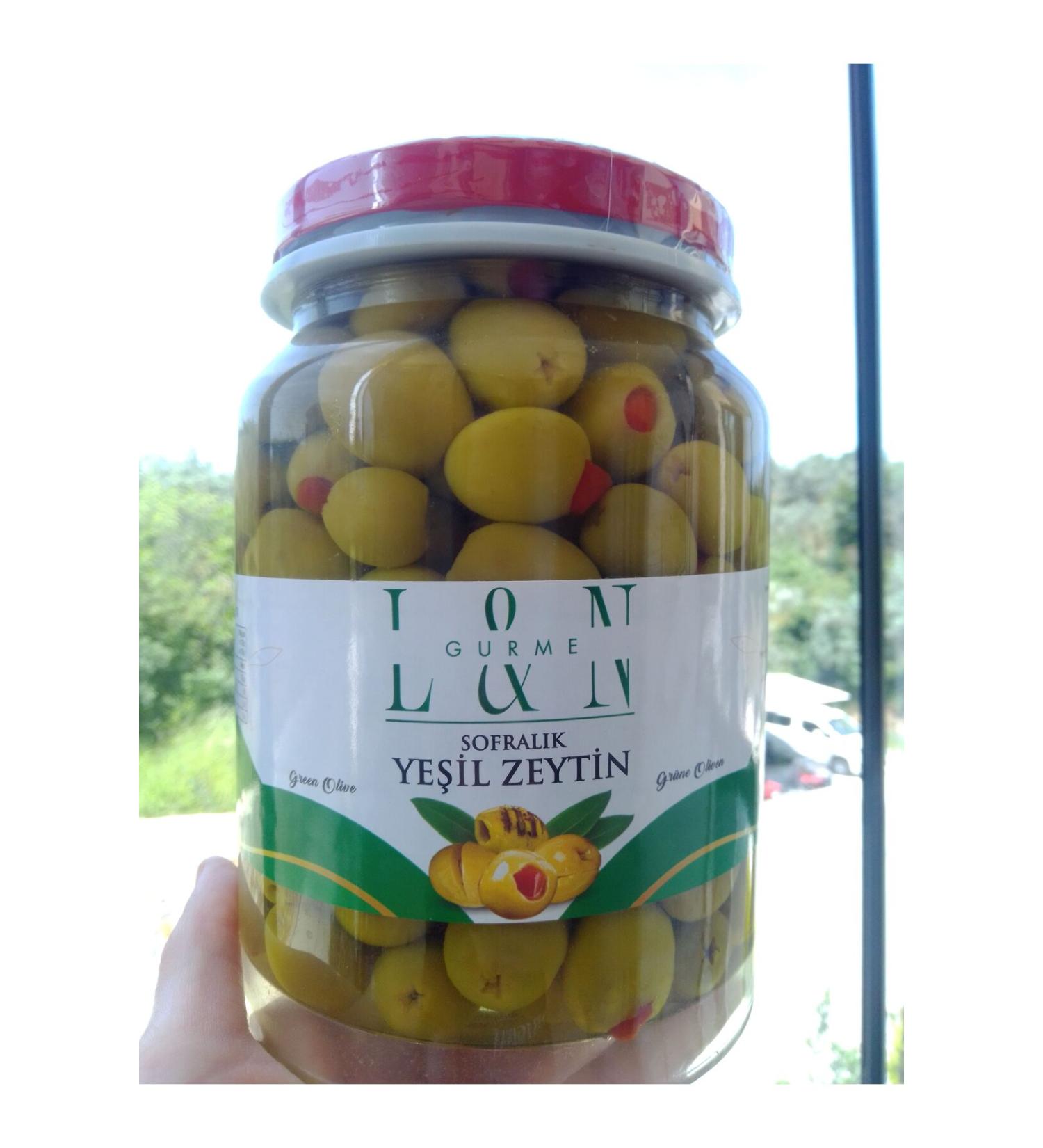 LN GURME Green Olives with Pepper 1 kg