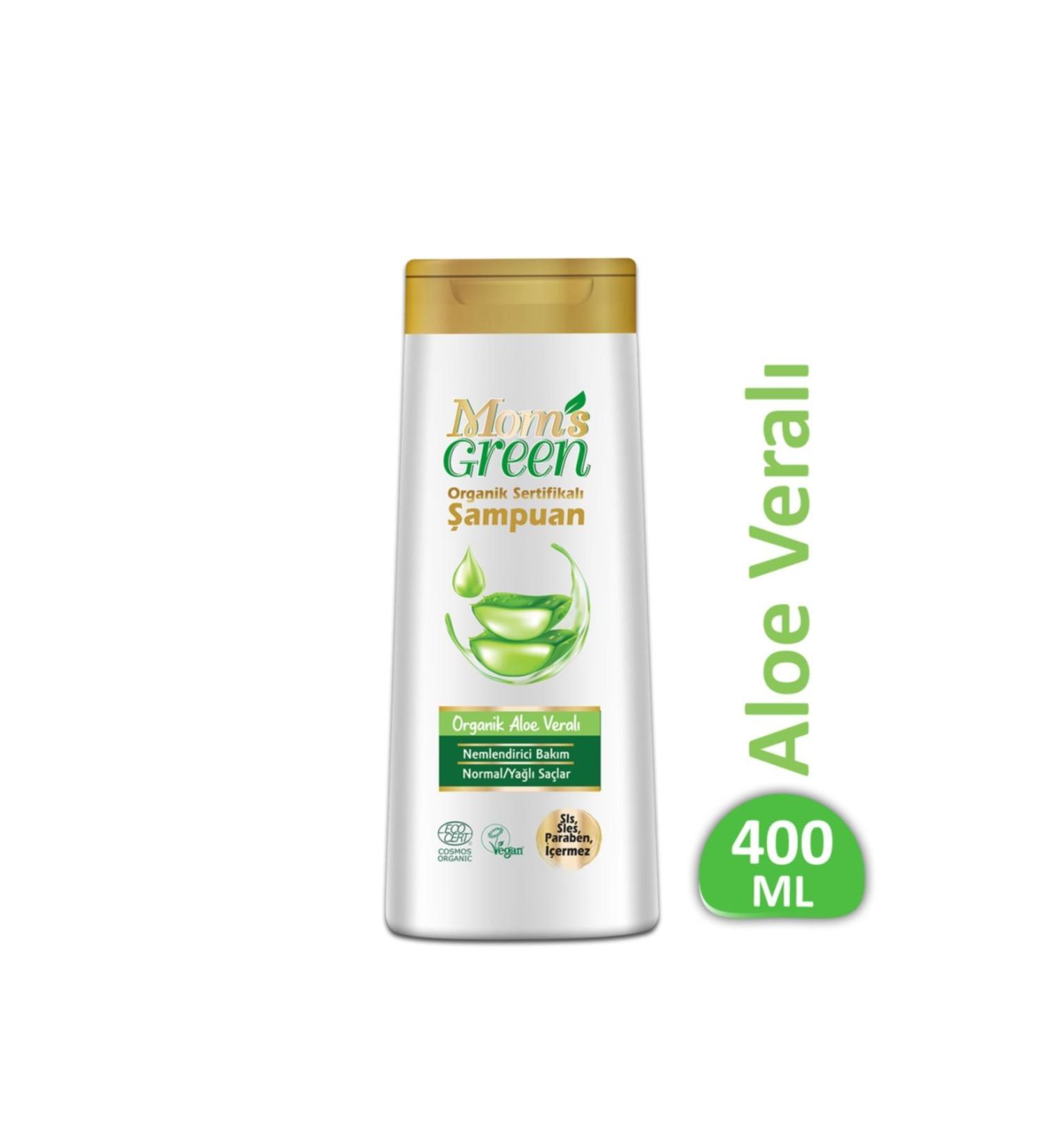 Mom's Green Organic Certified Aloe Vera Shampoo 400 ml