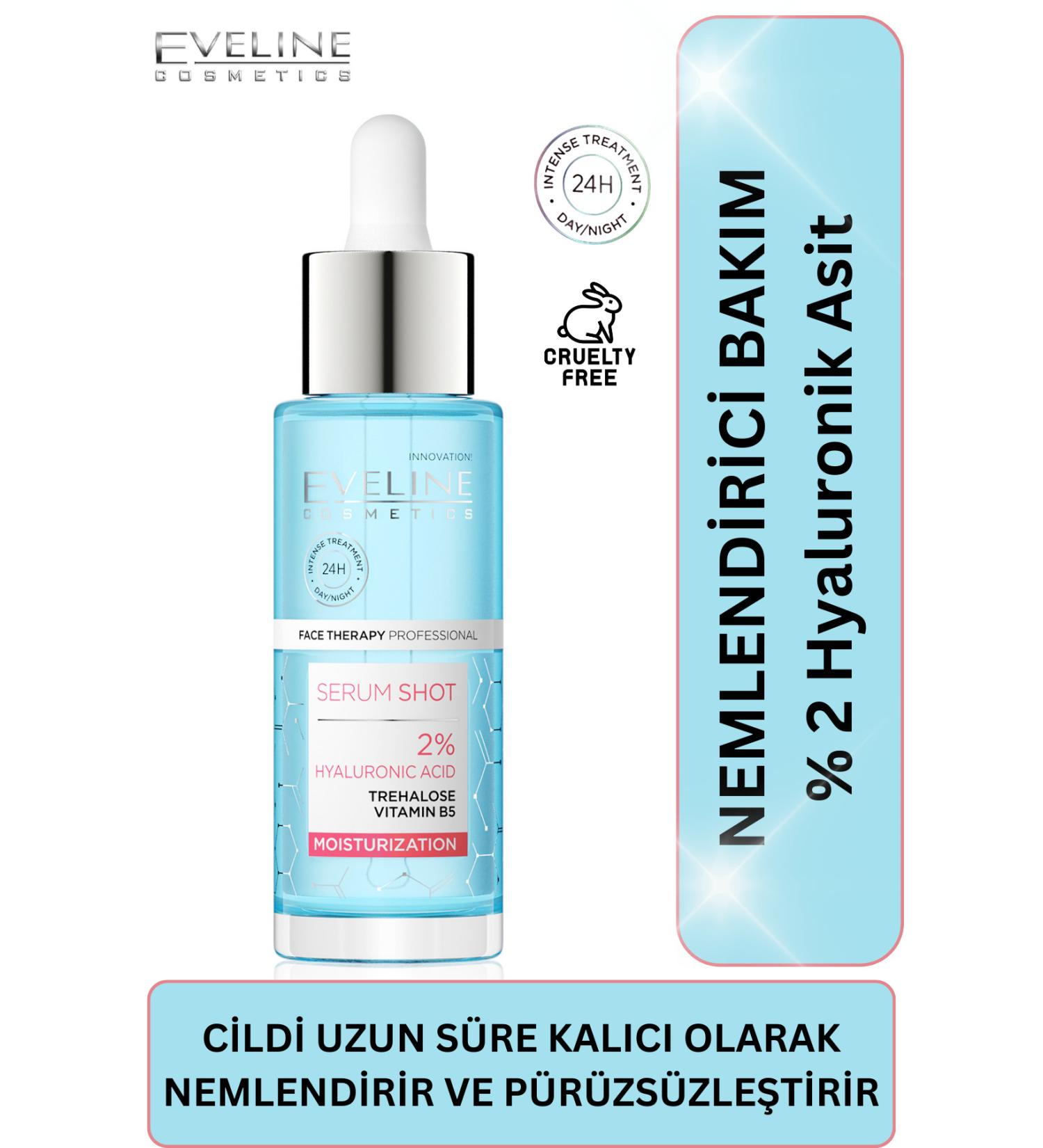 Eveline Cosmetics 2% Hyaluronic Acid Trehalose B5 Vitamin Serum 30 ml - Buy Online on GoSupps.com