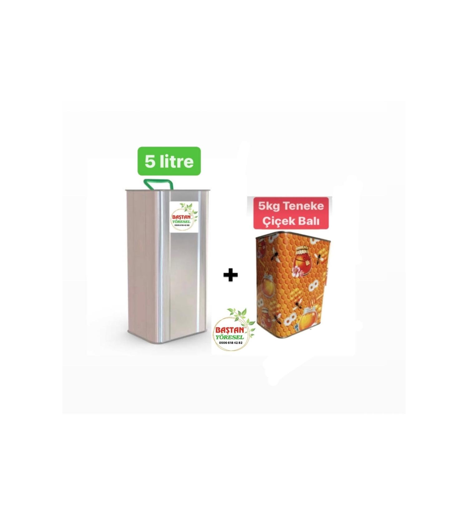 5 litres of local olive oil and 5 kg of Bozda flower honey