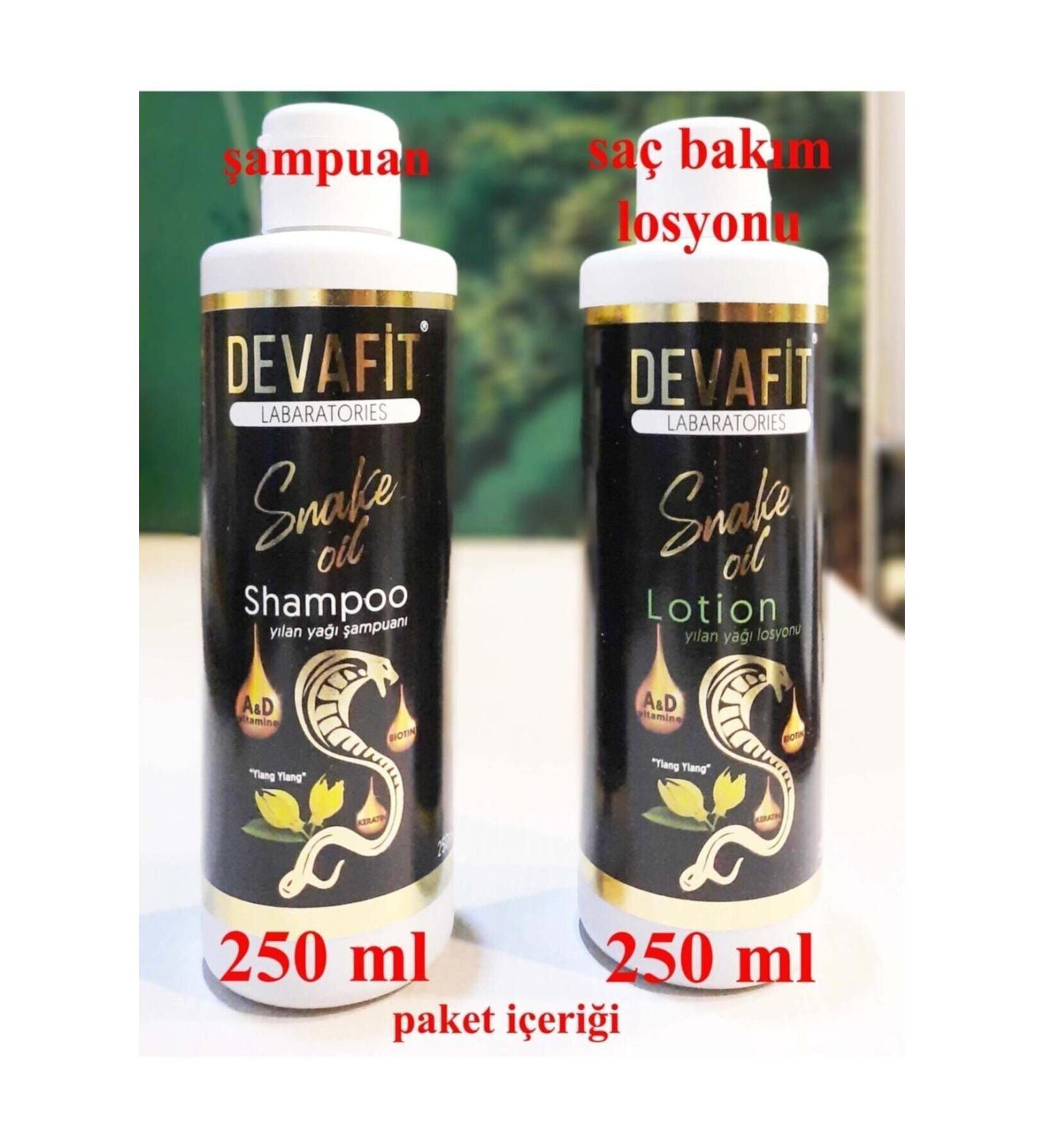 DEVAFIT Unisex Snake Oil B5 Vitamin Formula for Hair Loss 250 ml Shampoo 250 ml Nourishing Lotion - Buy Online on GoSupps.com
