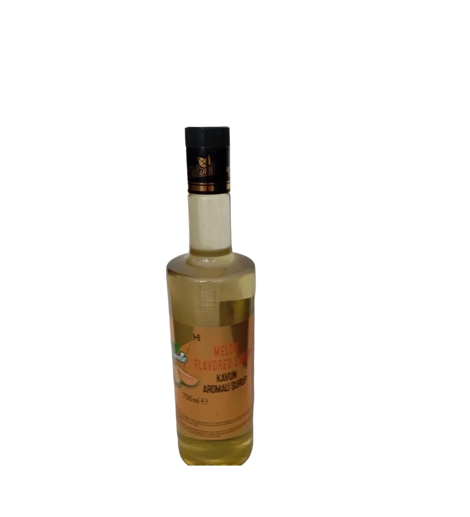 NATURELLO Melon Flavored Coffee Cocktail Syrup in Glass Bottle 700 ml