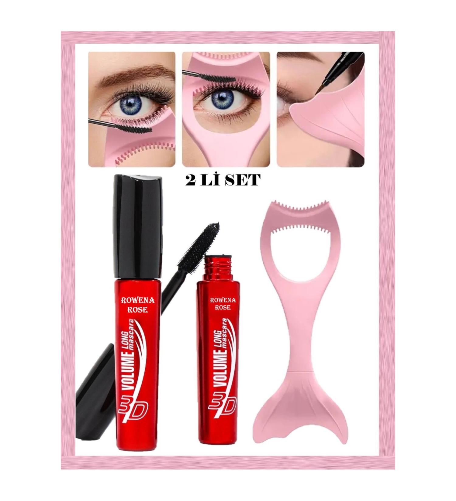 LIZAGOLD 2 Piece Set Mascara and Eyeliner and Mascara Pulling Apparatus Set GOLD