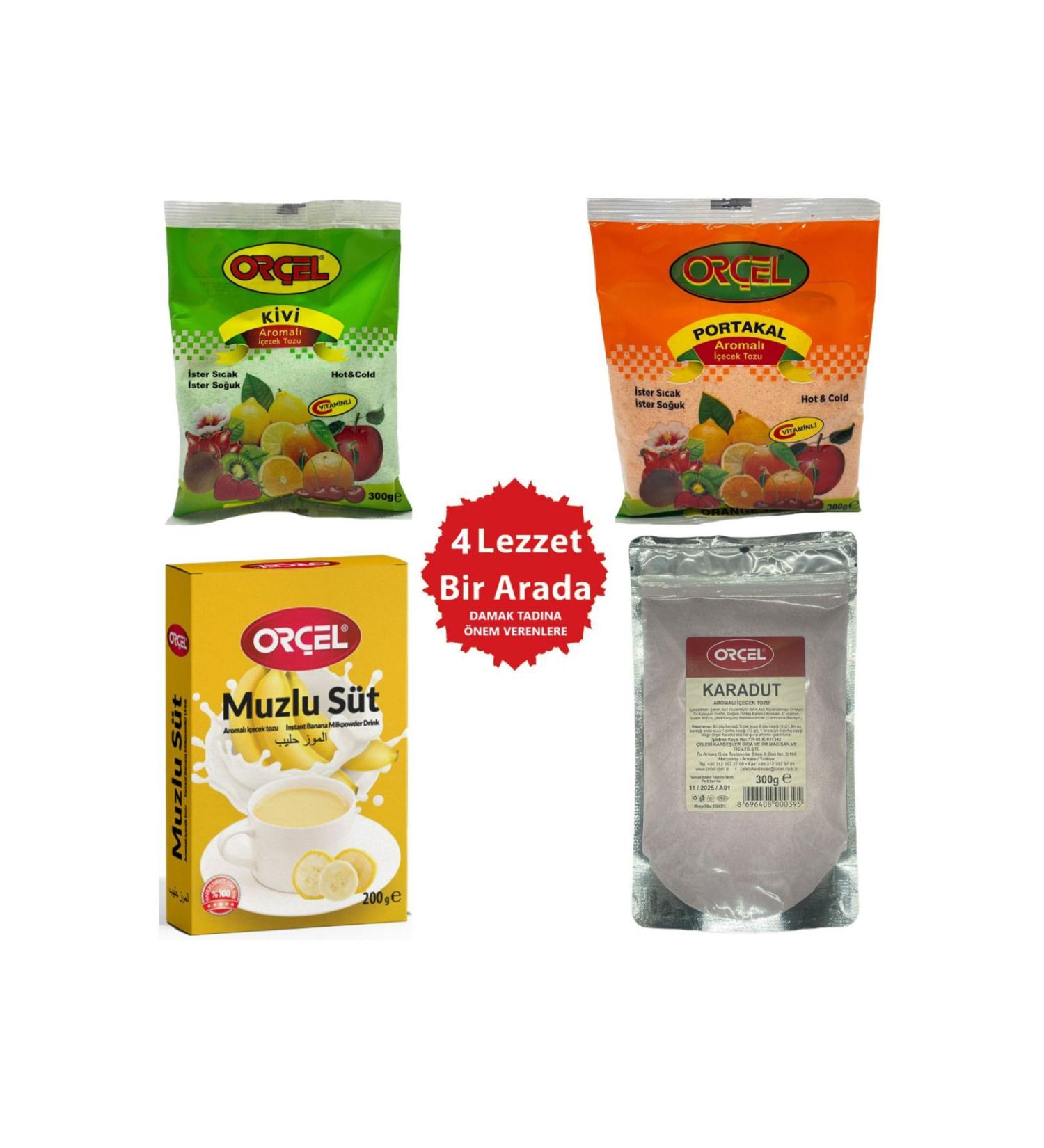 OR EL Black Mulberry 300gr Orange 300gr. Kiwi 300gr Banana Milk 200gr Flavored Drink Powder Oralet Set - Buy Online on GoSupps.com