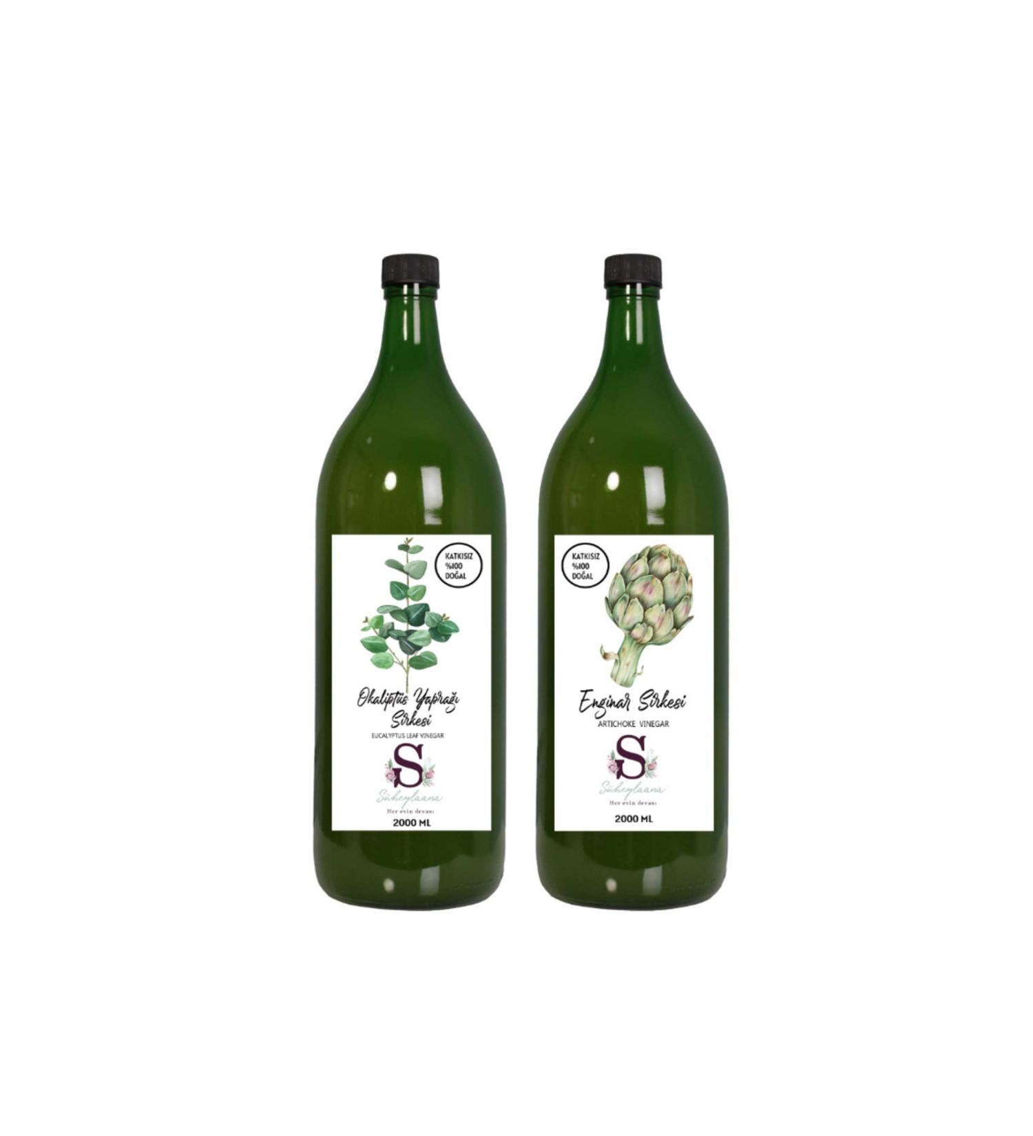 S heylaana Natural Eucalyptus Leaf Vinegar 2000 ml and Artichoke Vinegar 2000 ml