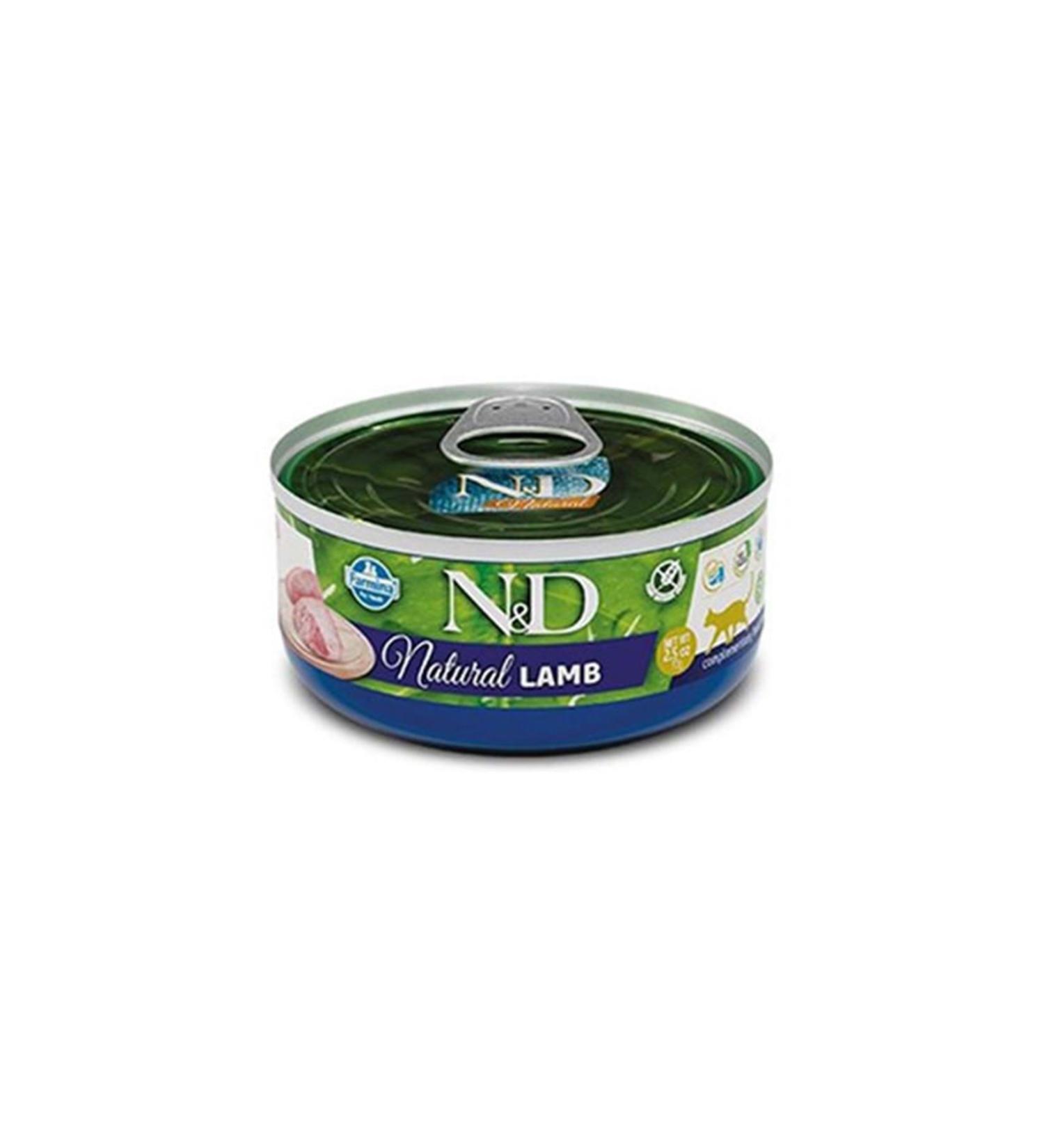 N & D Natural Lamb Meat Canned Cat Food 140 gr