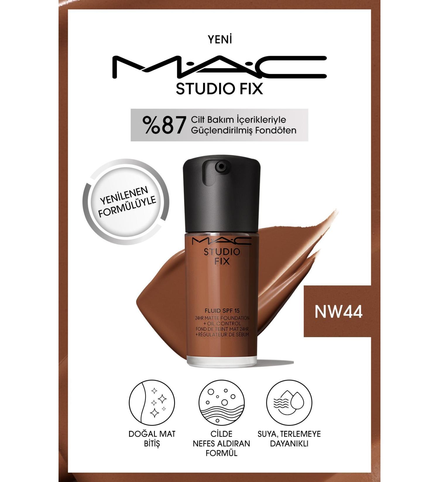 Mac NEW STUDIO FIX FLUID SPF 15 MATTE FOUNDATION-NW44 30 ML..NATURAL MATTE FINISH
