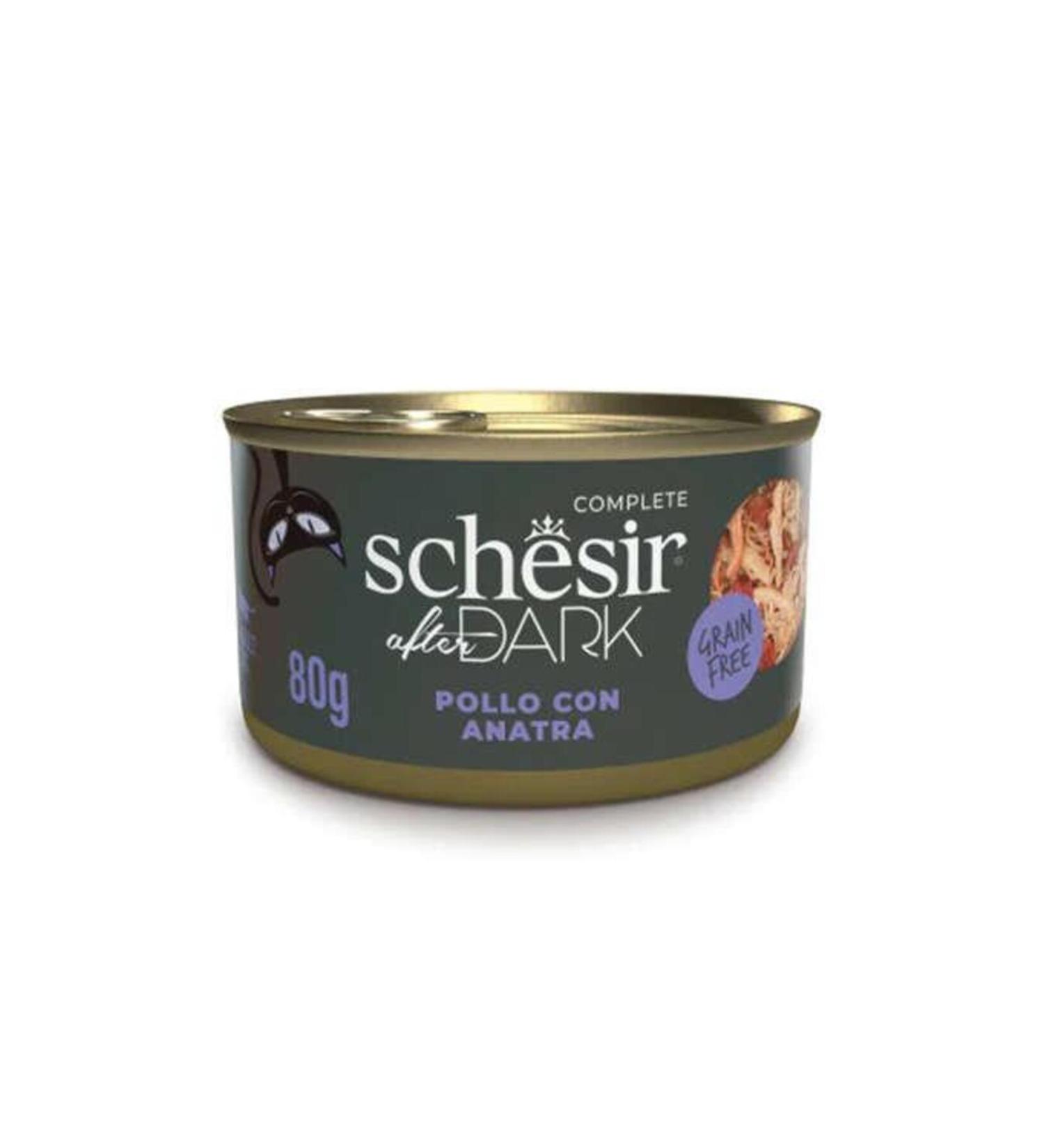 Schesir After Dark Chicken and Duck Adult Cat Canned Food 80 gr