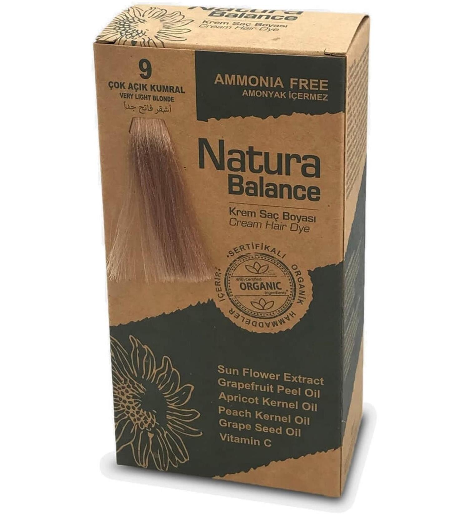 NATURABALANCE Natura Balance 9 Very Light Blonde Organic Cream Hair Dye