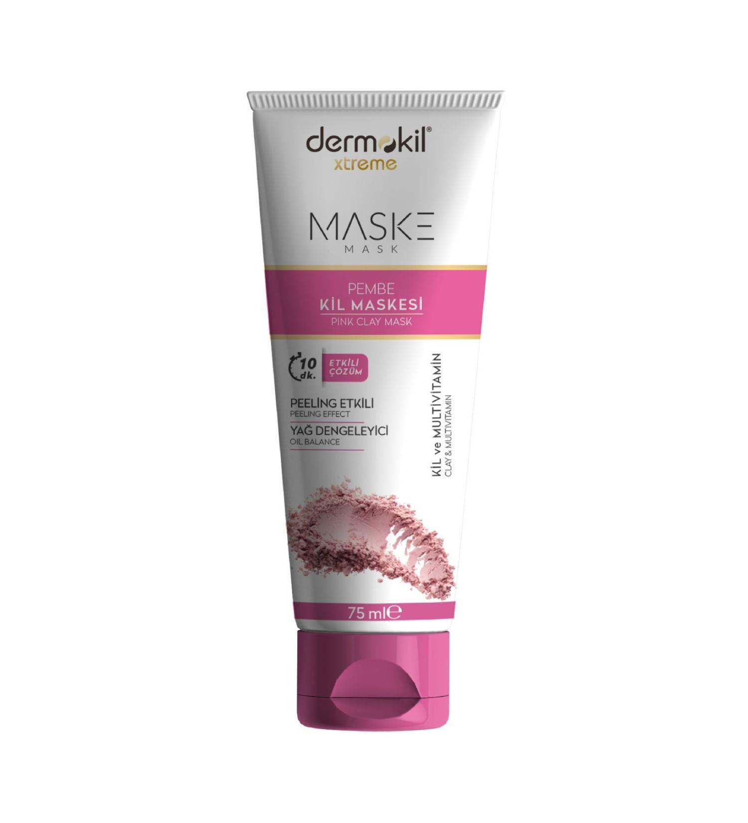 Dermokil Peeling and Oil Balancing Pink Clay Mask 75 ml