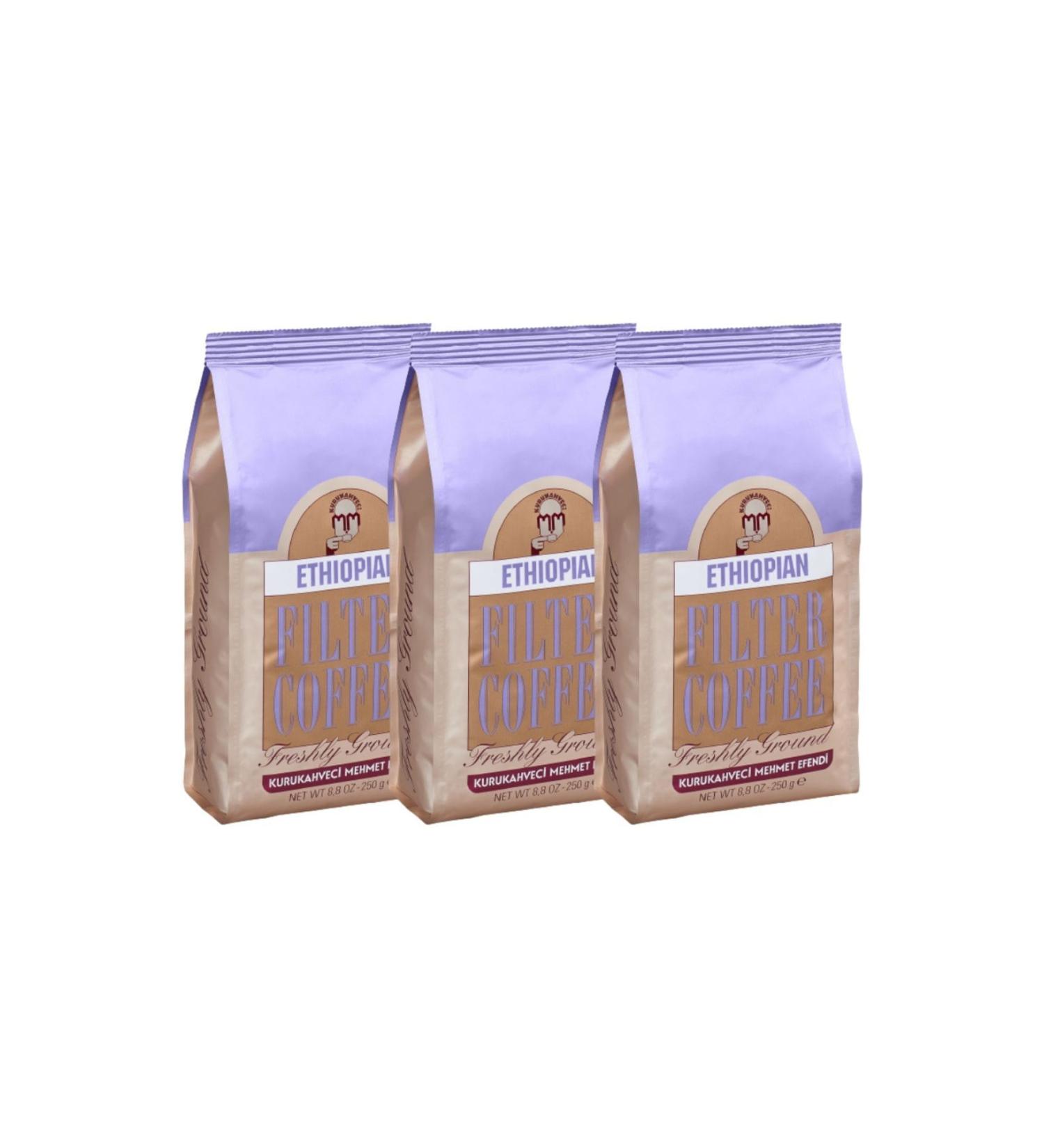 Mehmet Efendi Kurukahveci Mehmet Efendi Ethiopian Filter Coffee 250 Gr X3