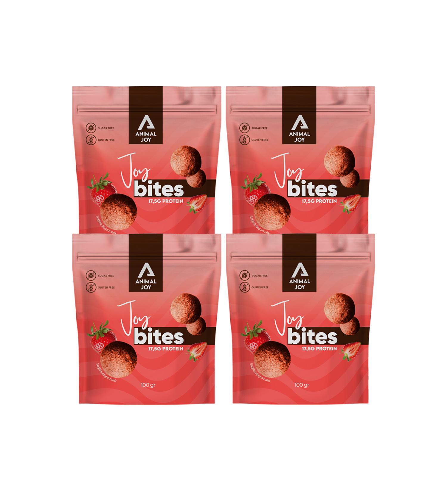 Animal Joy Bite Protein Bar - Strawberry - Pack of 4