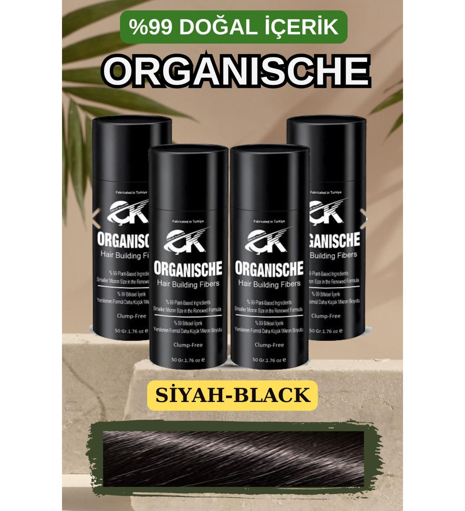 Organic 50 Gr. X 4 Boxes 200 Grams Black Color Hair Thickener 99% Herbal Content. New Generation