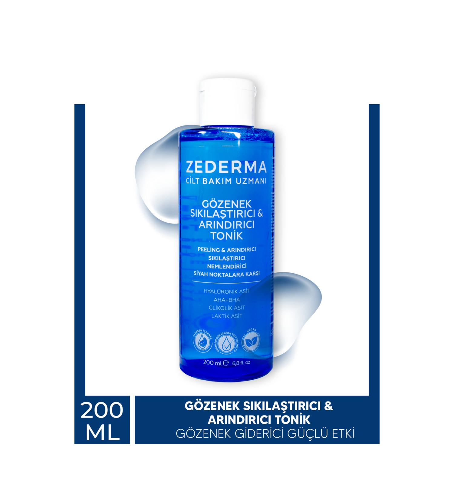 ZEDERMA Pore Tightening and Purifying Tonic & Peeling & Moisturizing & Against Blackheads - Buy Online on GoSupps.com