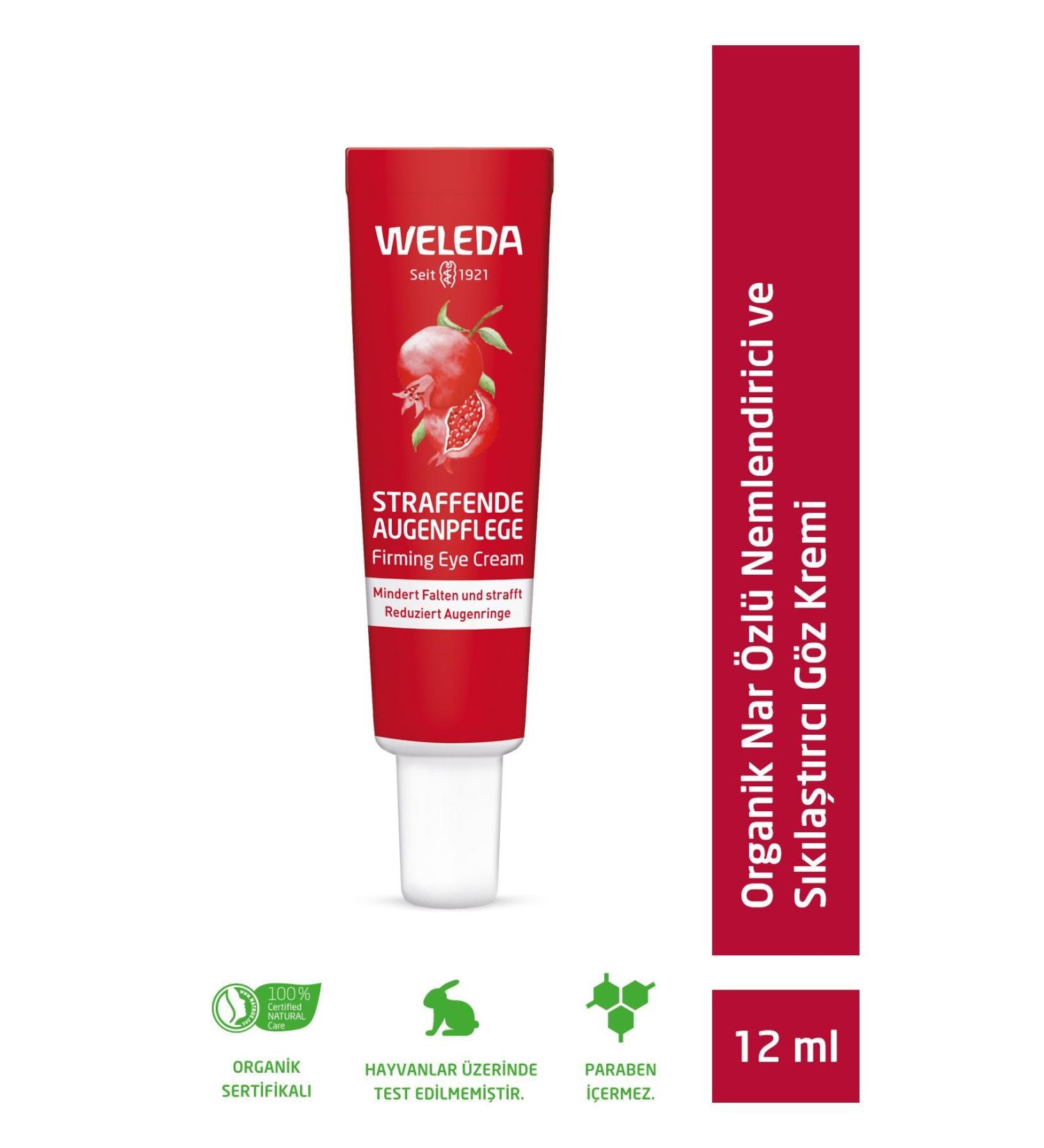 Weleda Pomegranate & Maca Peptides Organic Pomegranate Moisturizing and Firming Eye Cream 12ml - Buy Online on GoSupps.com