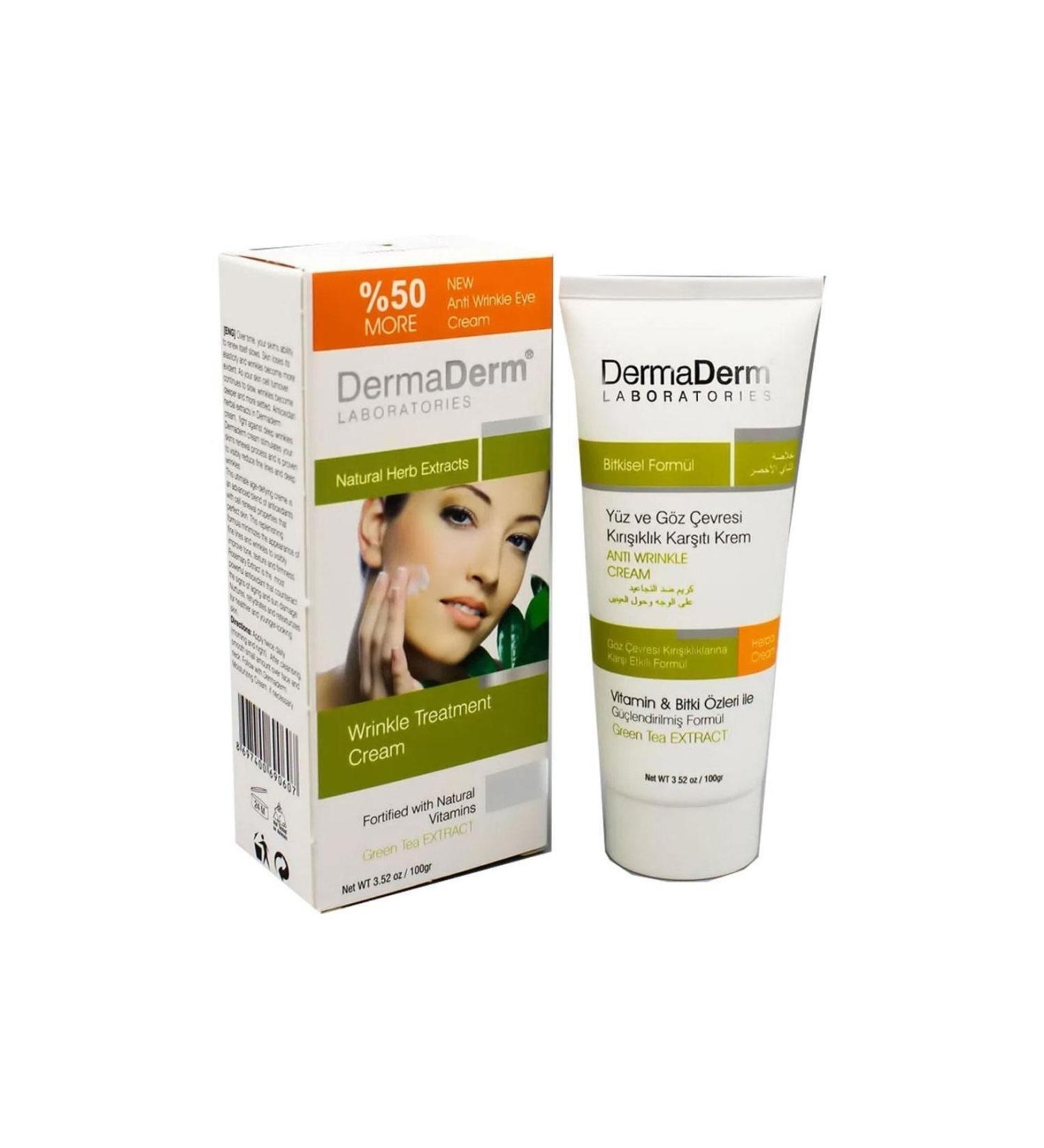 DermaDerm Natural Plant Essence Face and Eye Contour Cream 100gr