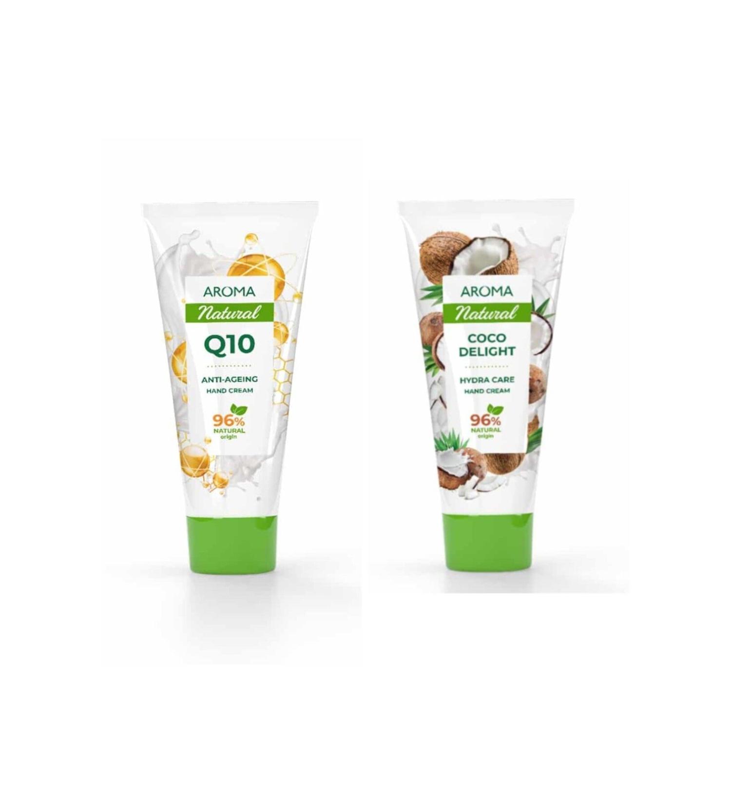 AROMA NATURAL Q10 75 ml + COCO DELIGHT 75 ml HAND CREAM