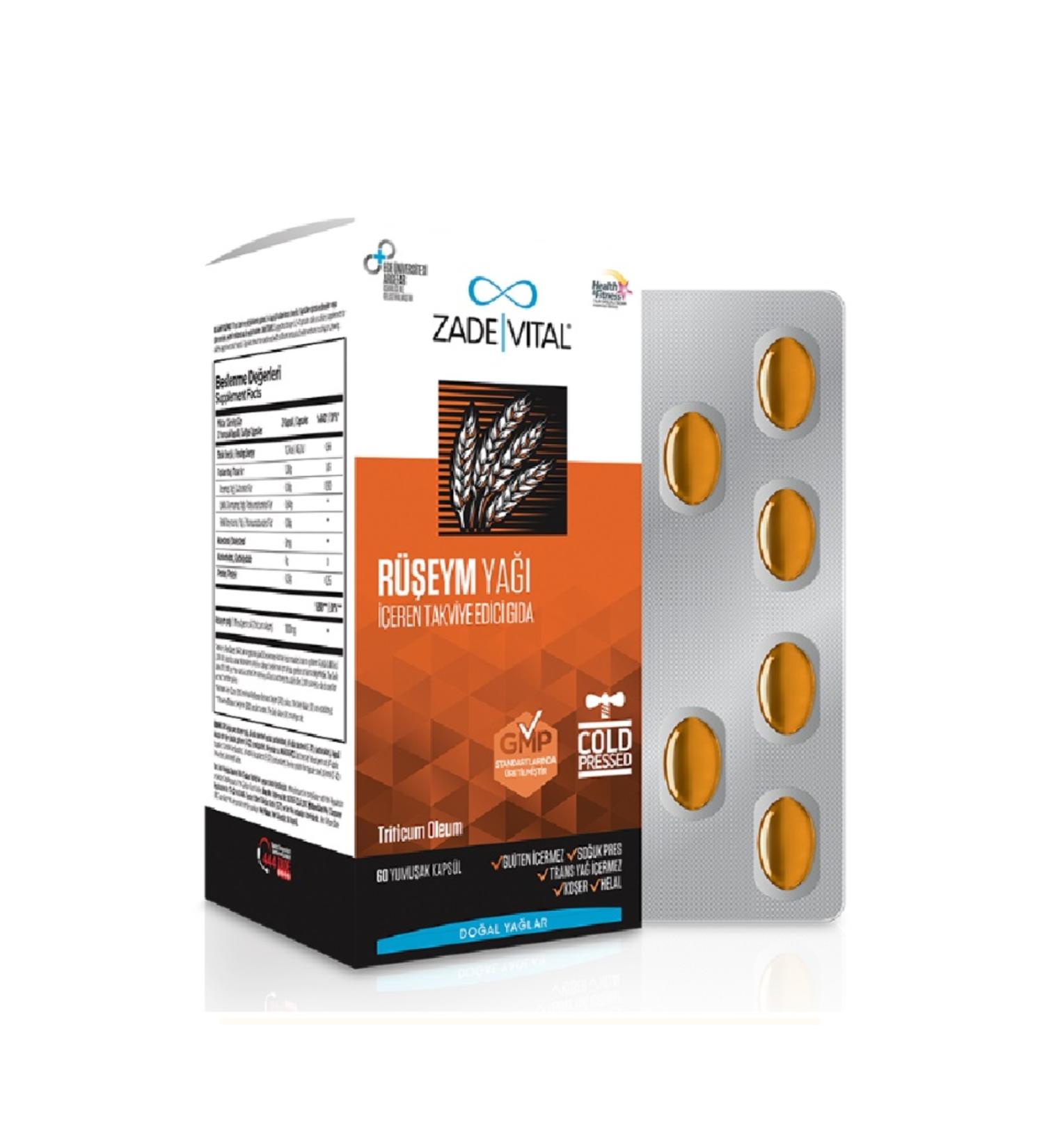 Zade Vital Wheat Germ Oil 60 Softgels