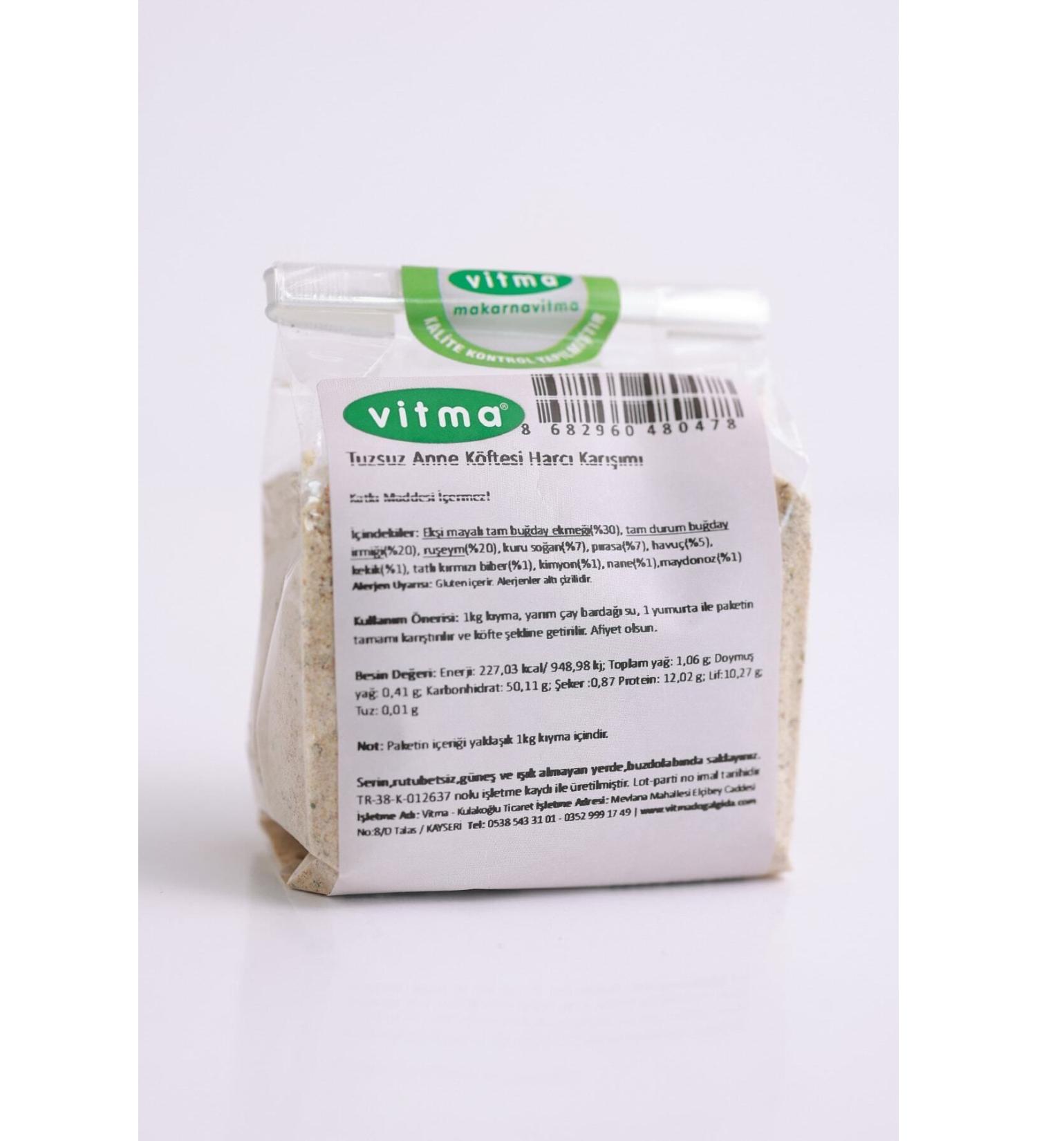 Vitma Unsalted Mother Meatball Mixture 180gr