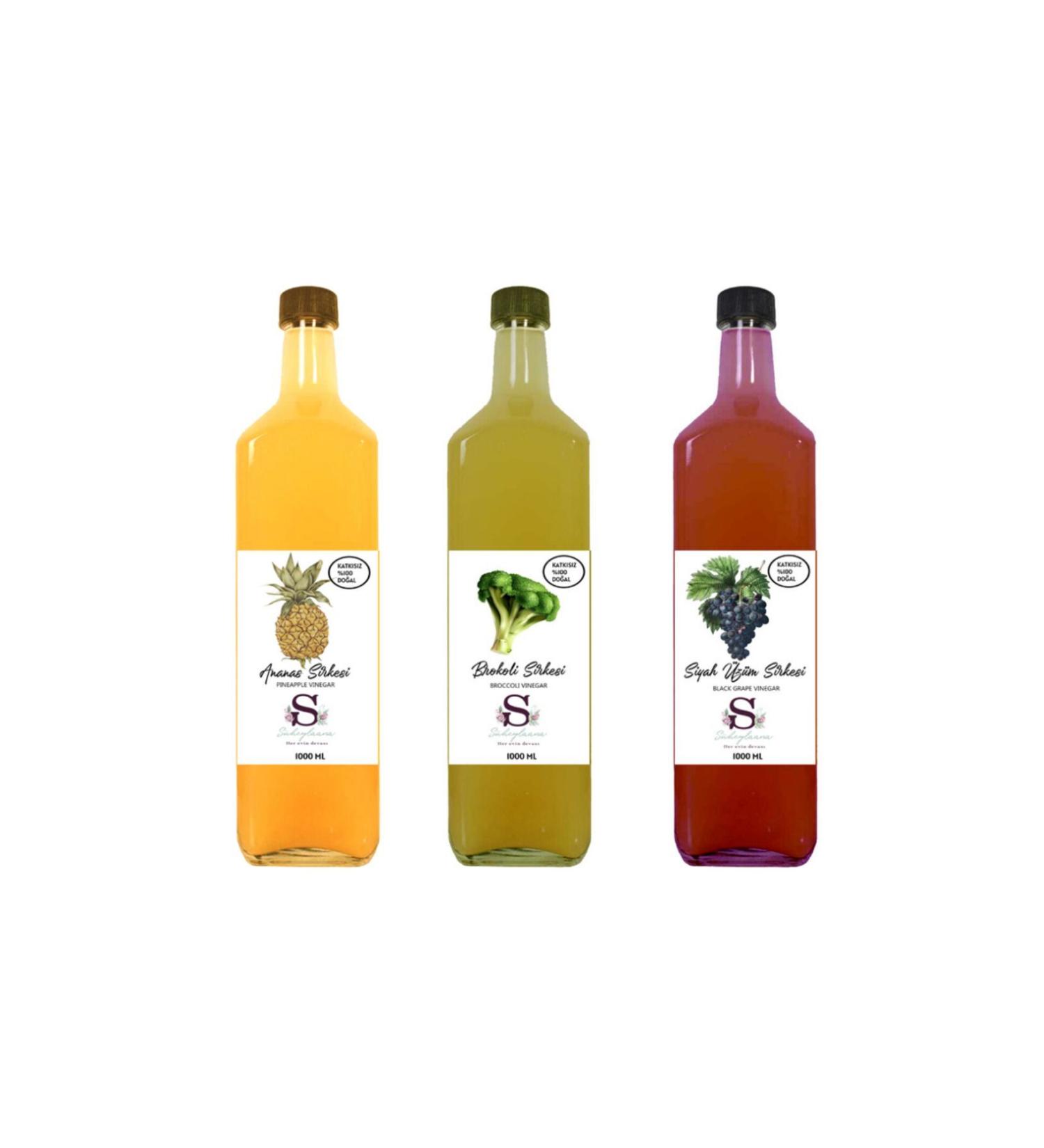 S heylaana Natural Pineapple Broccoli and Grape Vinegar 1000 ml