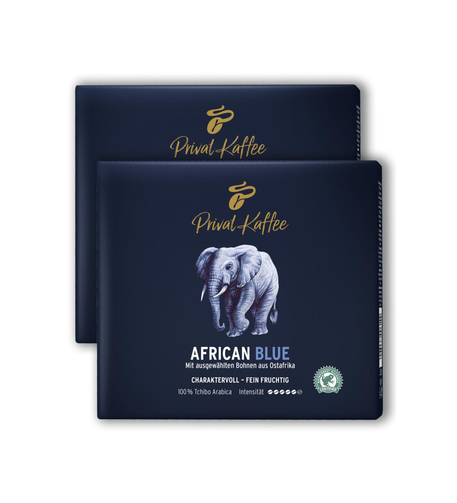 Tchibo Privat Kaffee African Blue Ground Filter Coffee 2x500 G Advantageous Package - Buy Online on GoSupps.com