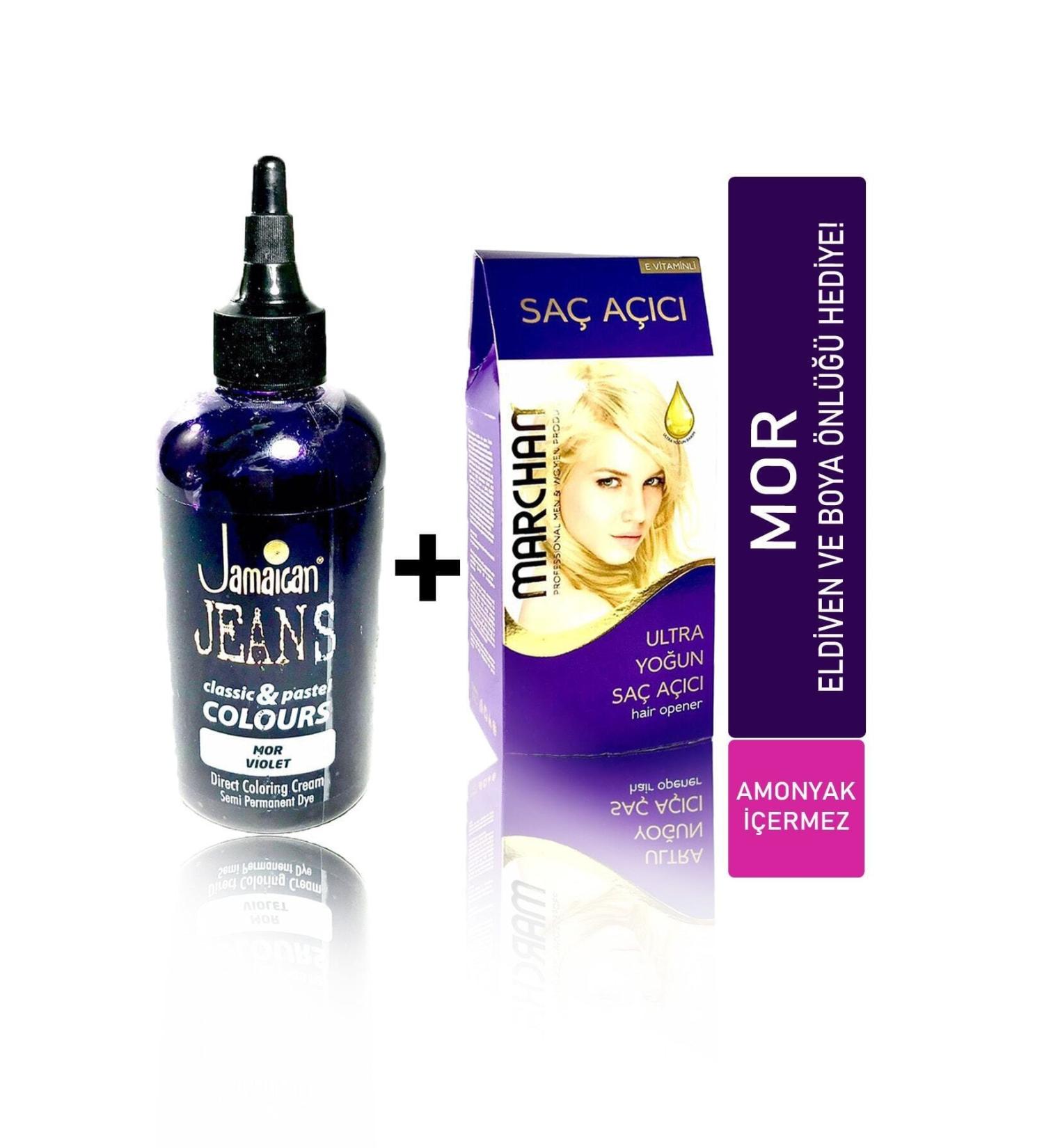 Jamaican Jean's Hair Dye Set for Dark Hair Purple Depset1050