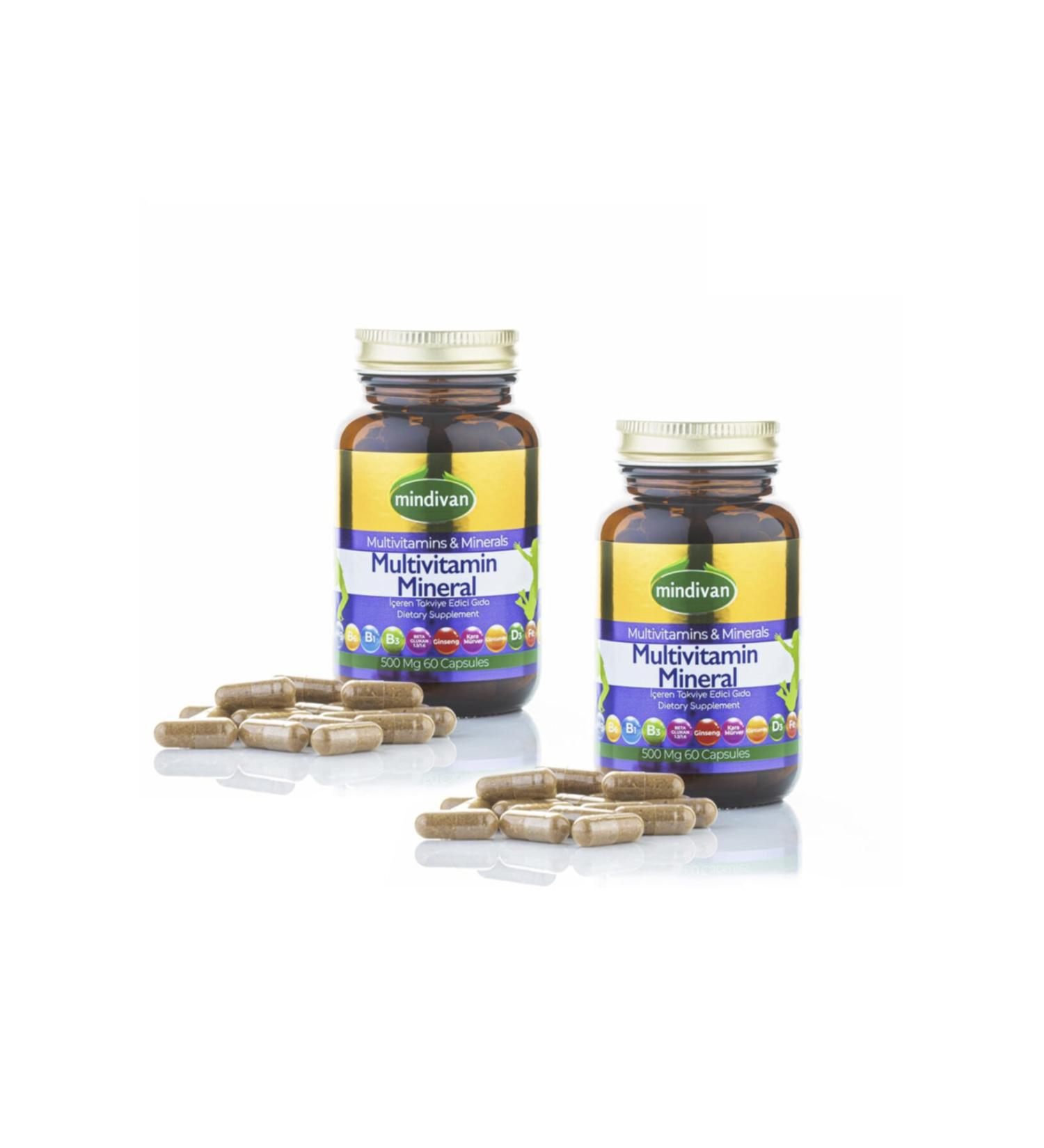 Mindivan Multivitamin Mineral Capsules X 2 Pieces
