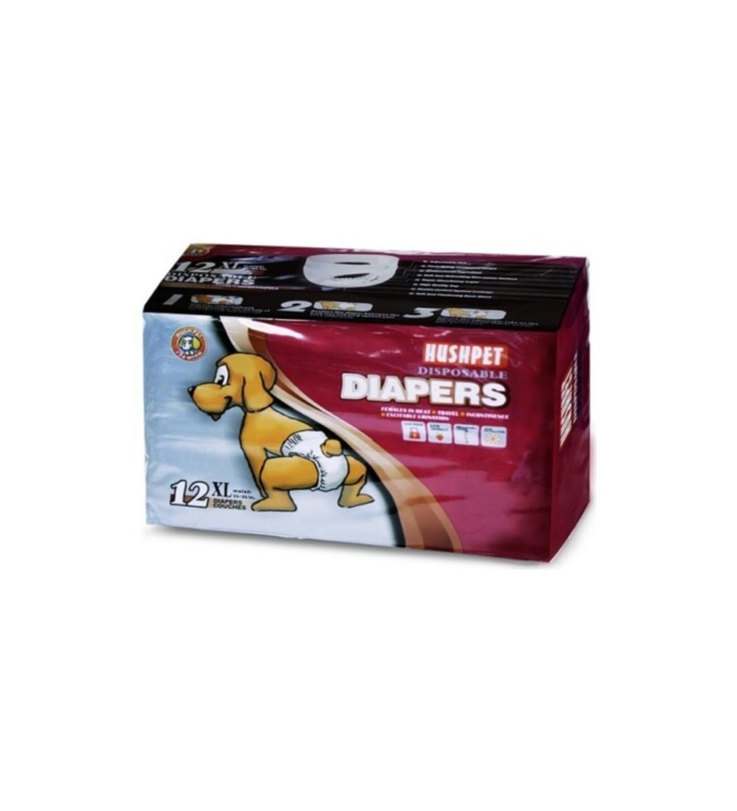 Hushpet Female Dog Diaper Xlarge 12 Pcs