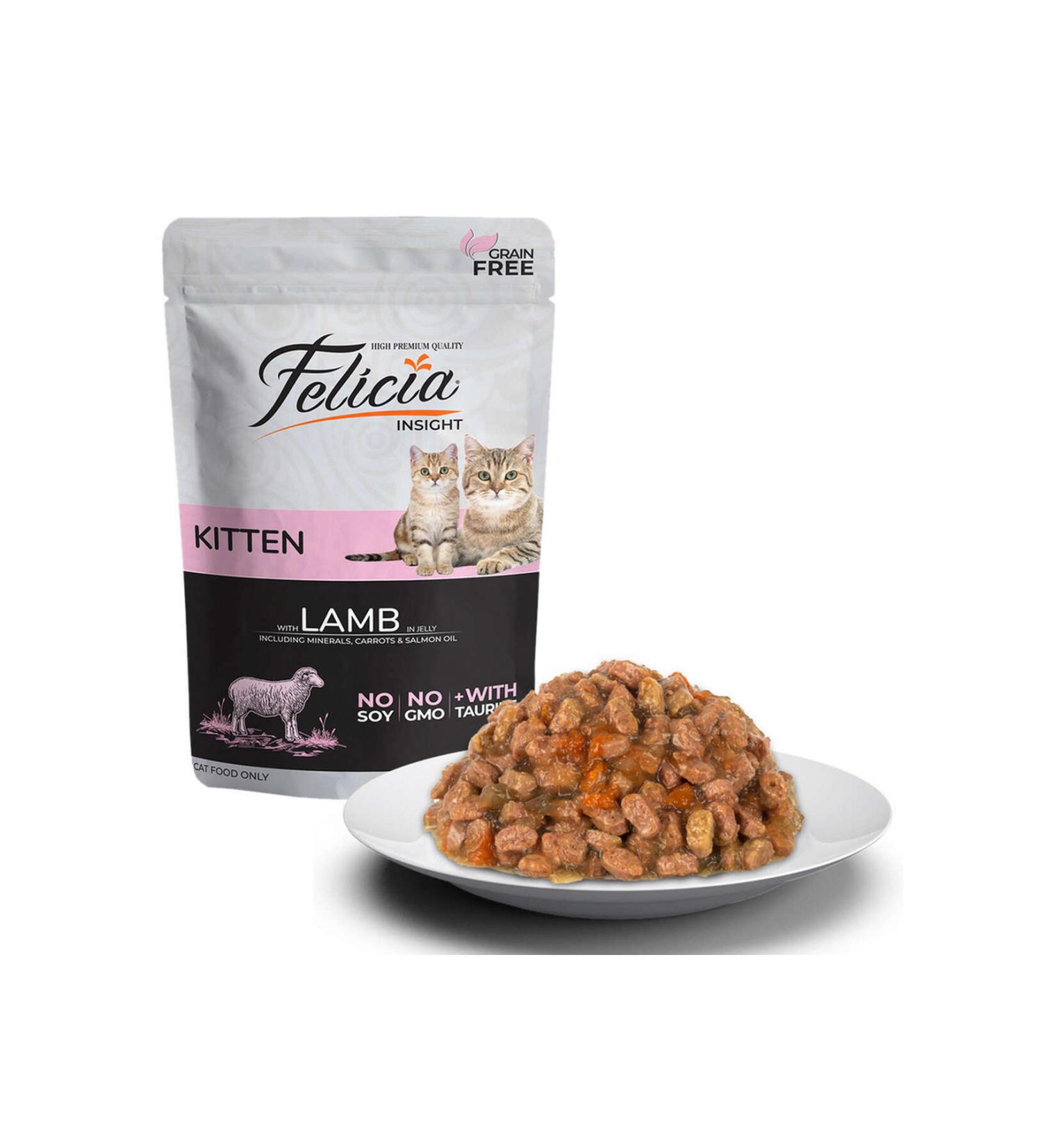 Felicia Grain-Free 85 gr Pouch Kitten Lamb Meat Wet Cat Food 12 Pieces