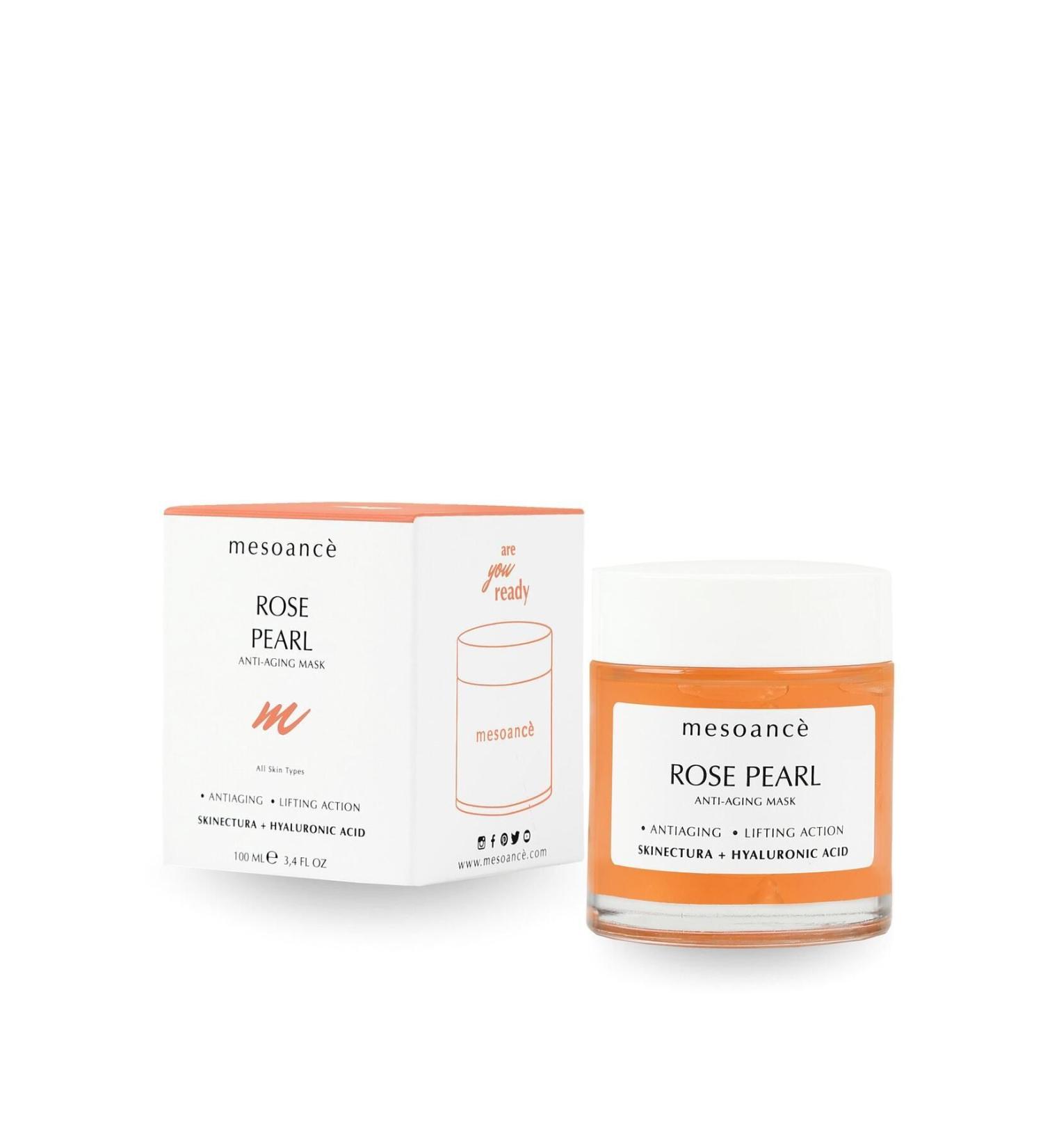 Mesoance Rose Pearl Mask Anti-Aging and Anti-Wrinkle Collagen Hyaluronic Acid Mask - 100 ml - Buy Online on GoSupps.com